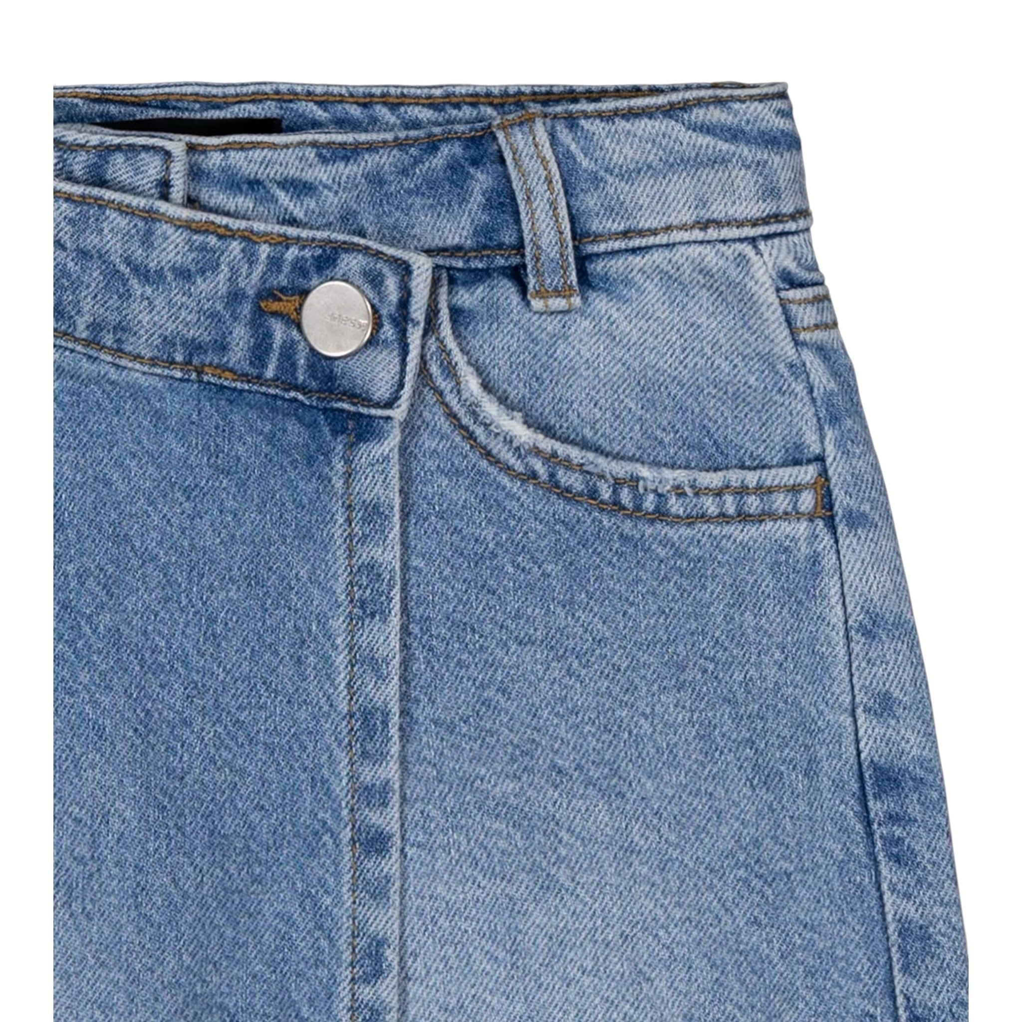 Girls Asymmetrical Denim Skort