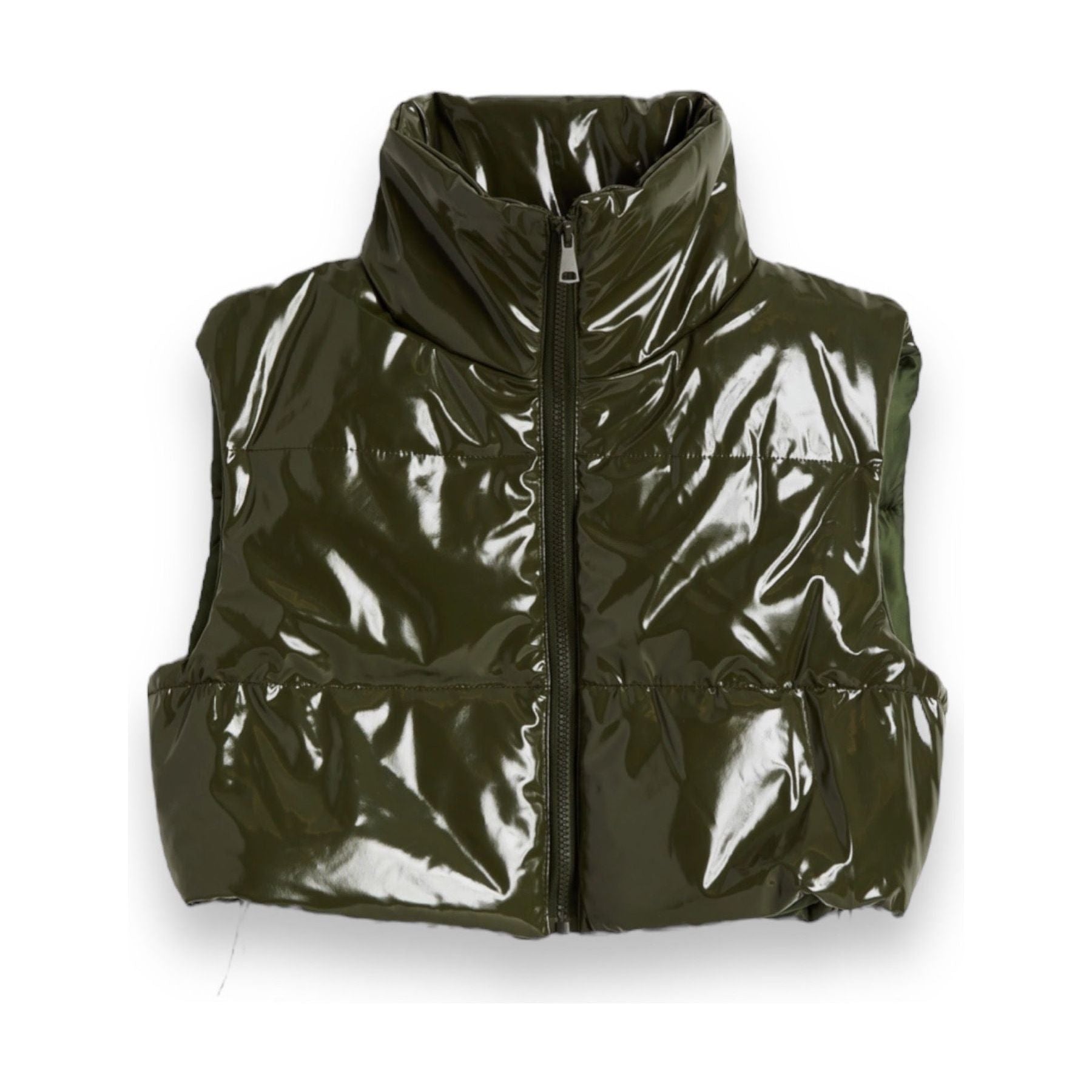 Cropped Puffer Vest