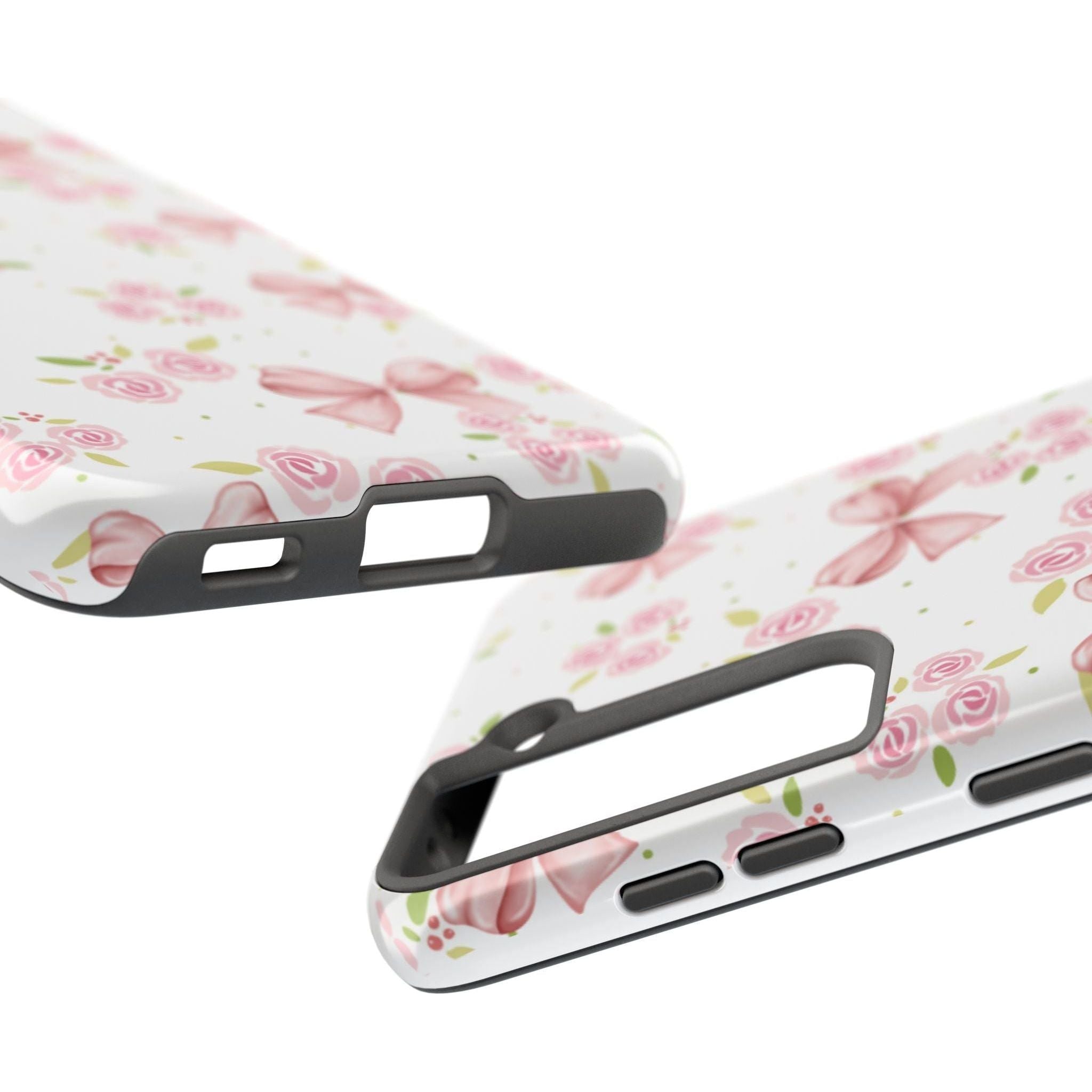 Phone Case - Pink Bow and Floral Design