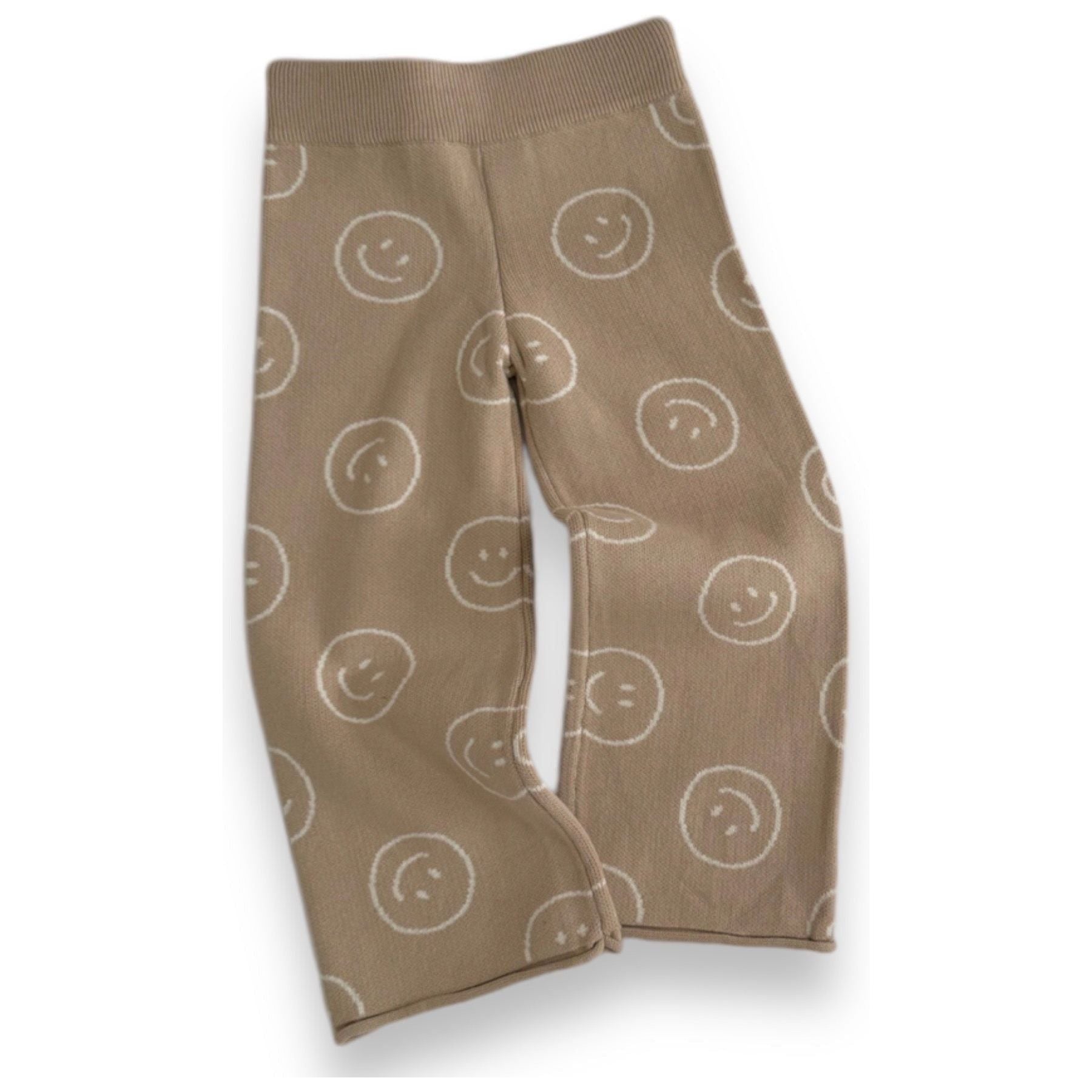 Wide Leg Smiley Pants