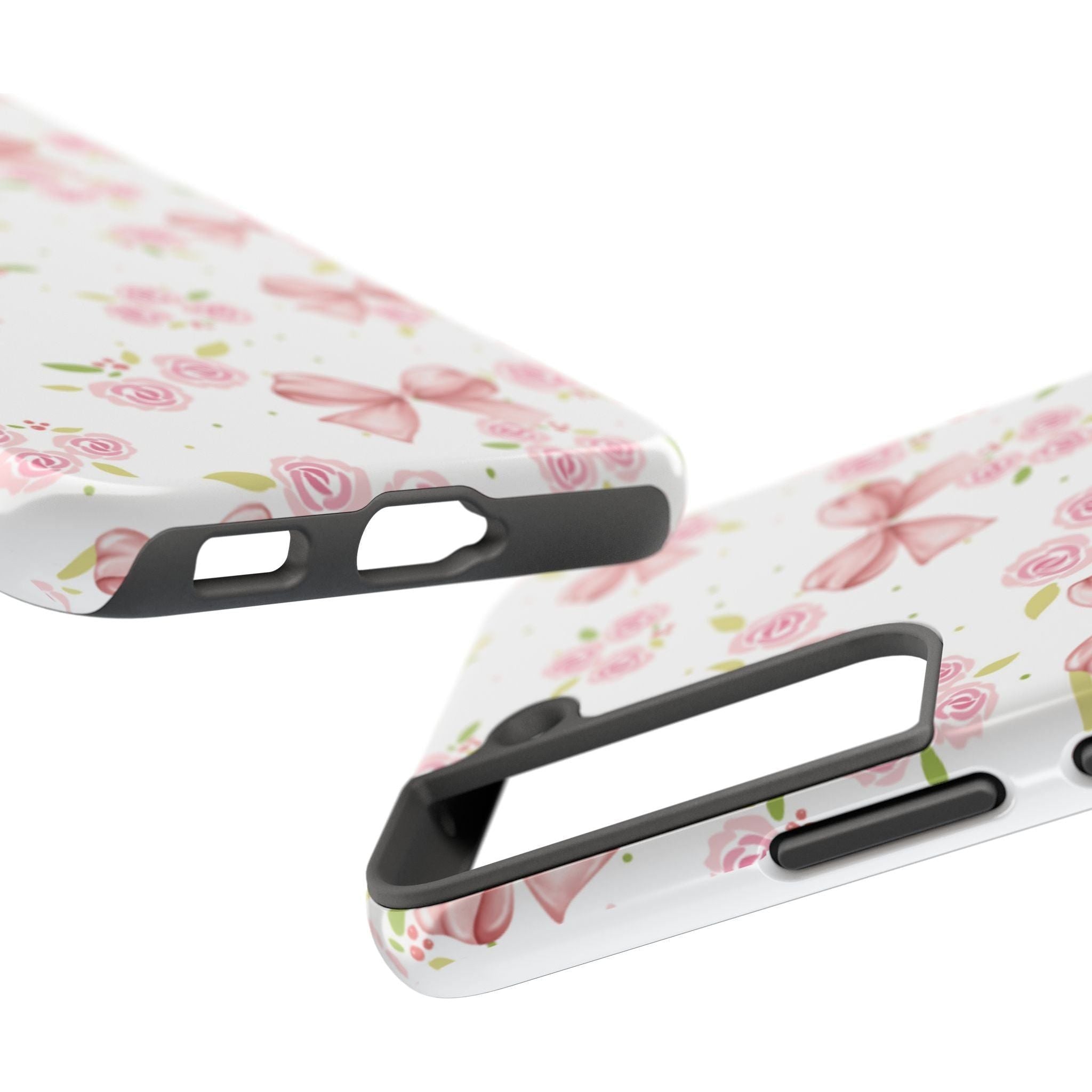 Phone Case - Pink Bow and Floral Design