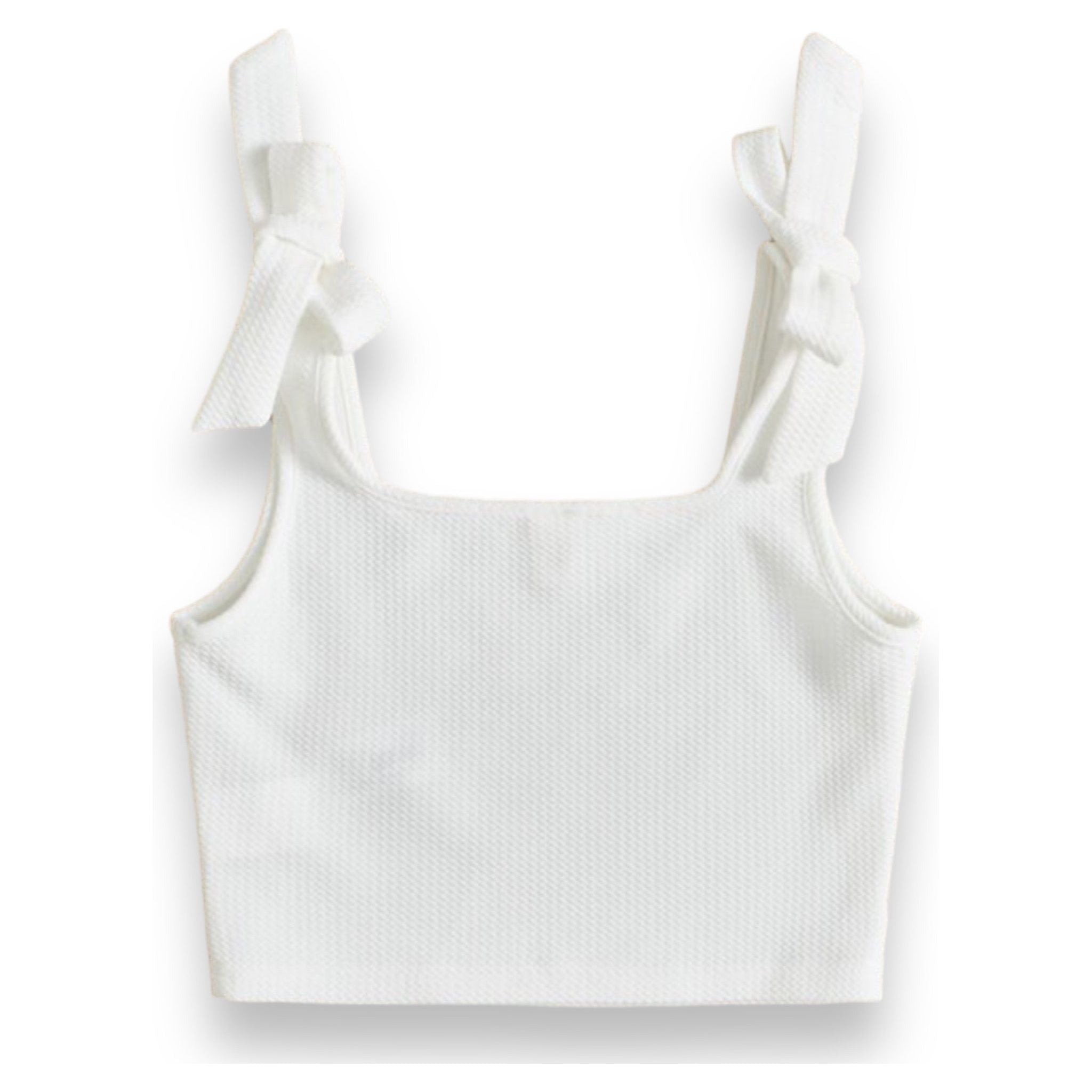 Kids’ Bow Shoulder Cropped Tank Top