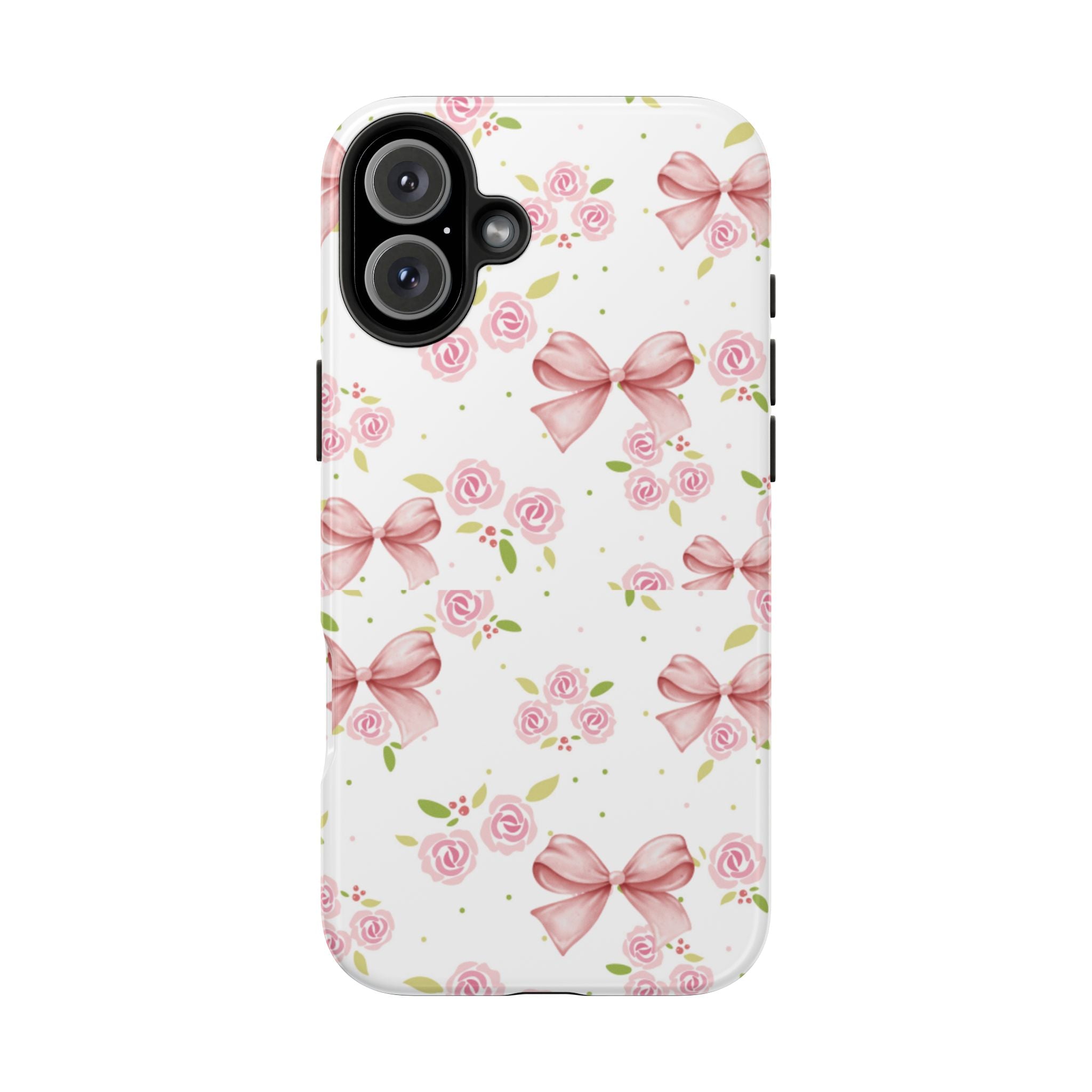 Phone Case - Pink Bow and Floral Design