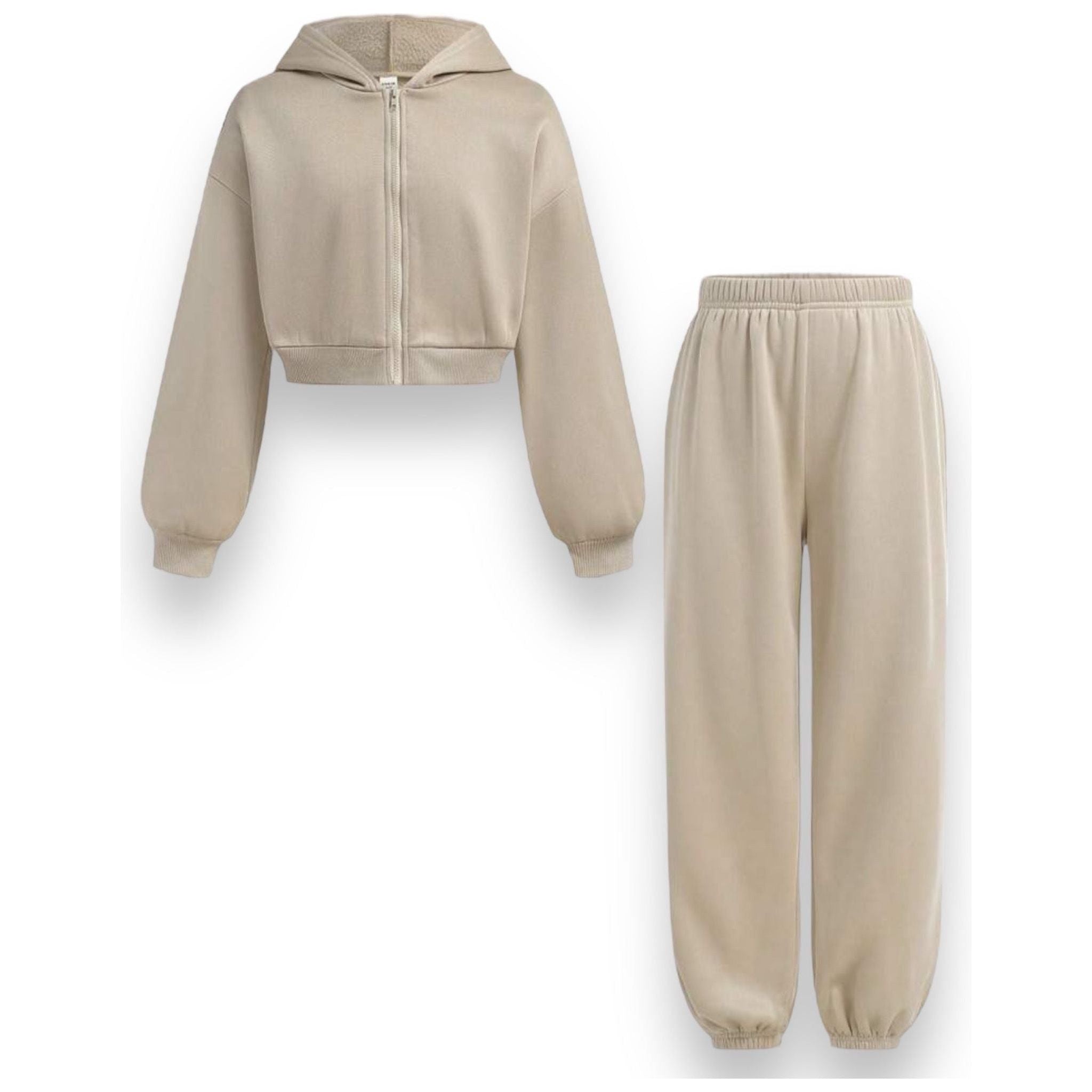 Cropped Hoodie Set