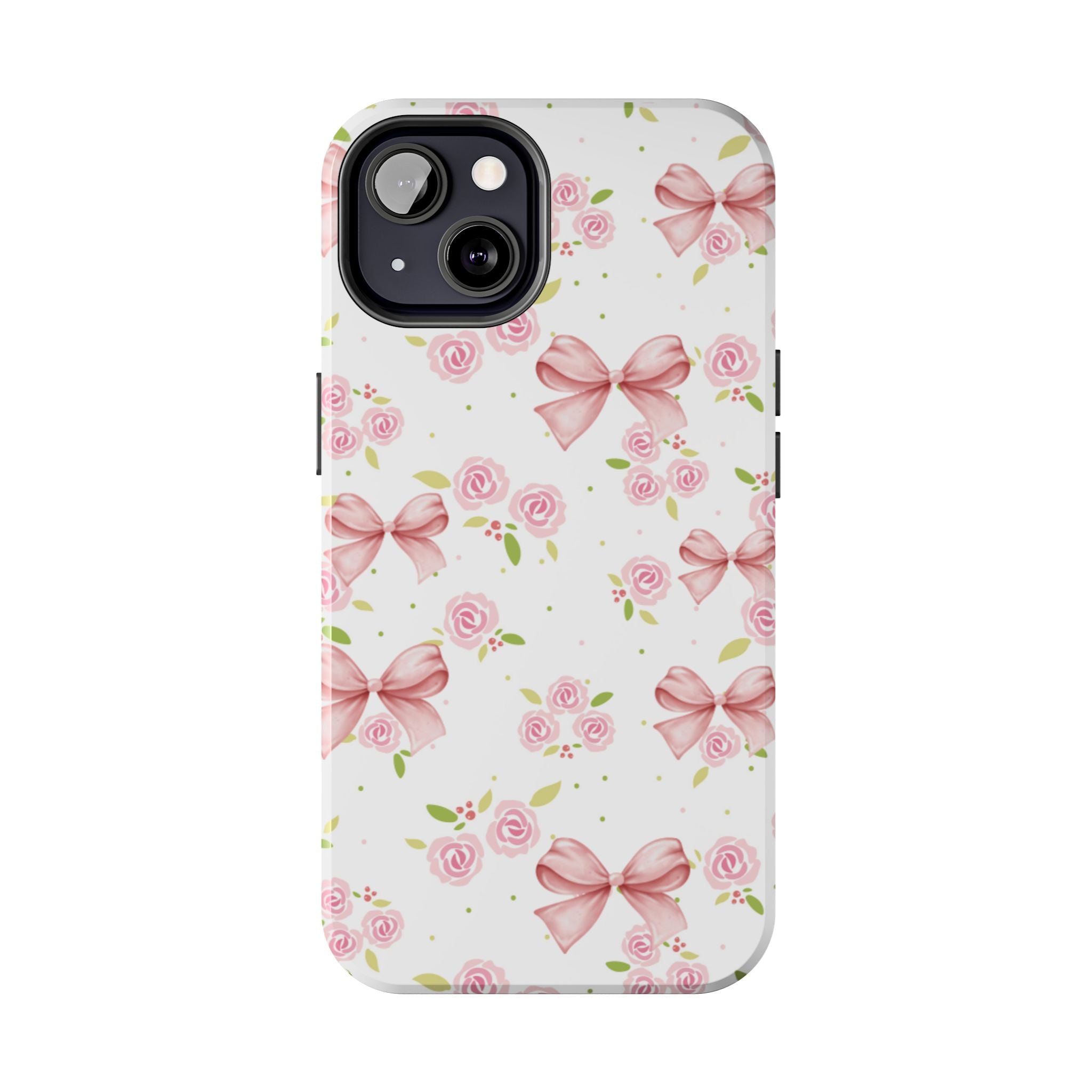 Phone Case - Pink Bow and Floral Design
