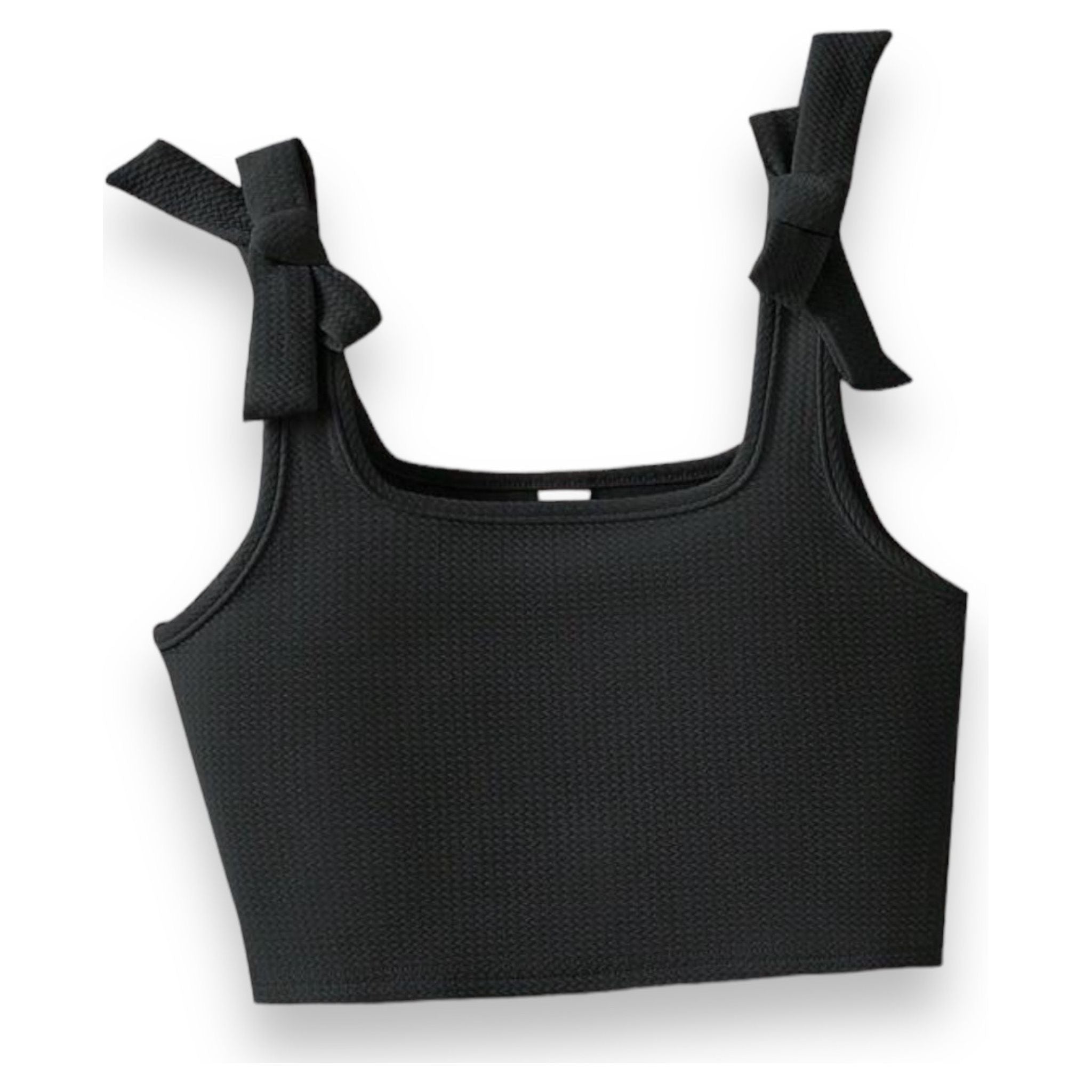 Kids’ Bow Shoulder Cropped Tank Top