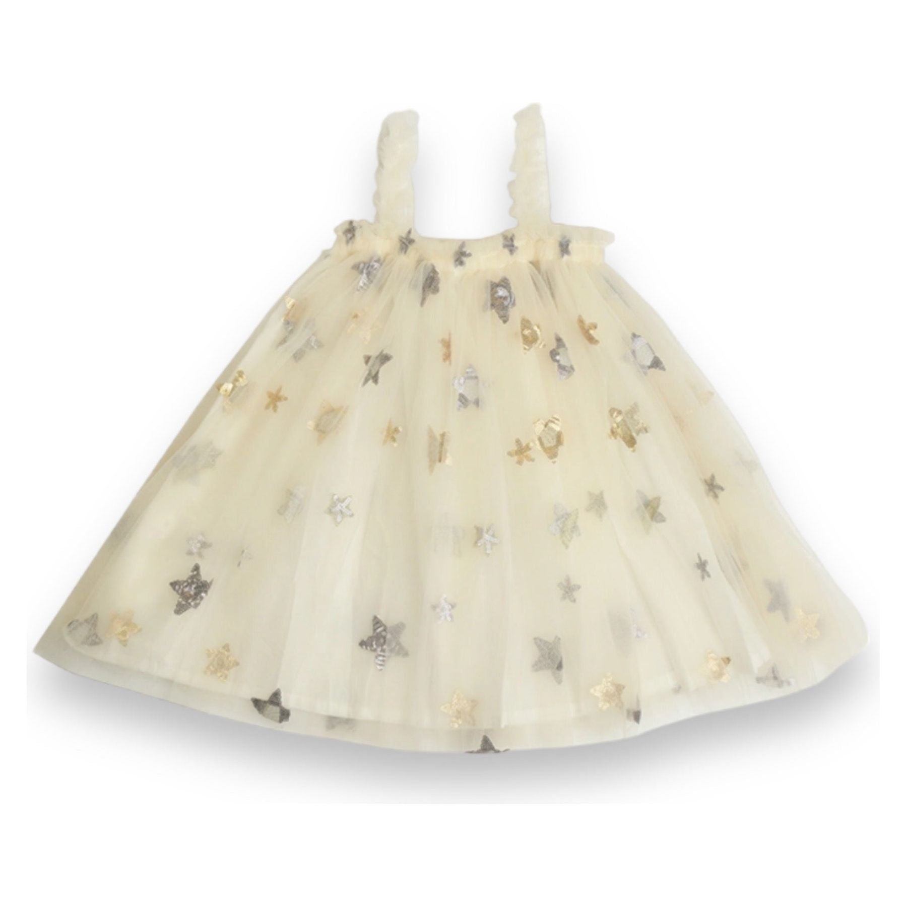 Cream Tulle Dress