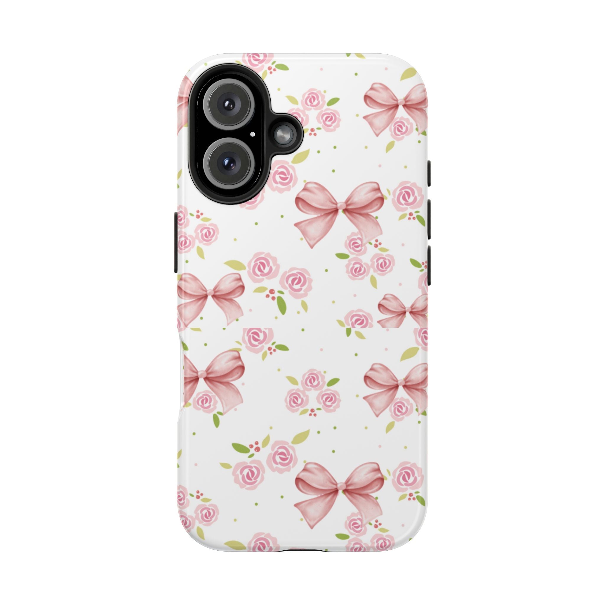 Phone Case - Pink Bow and Floral Design