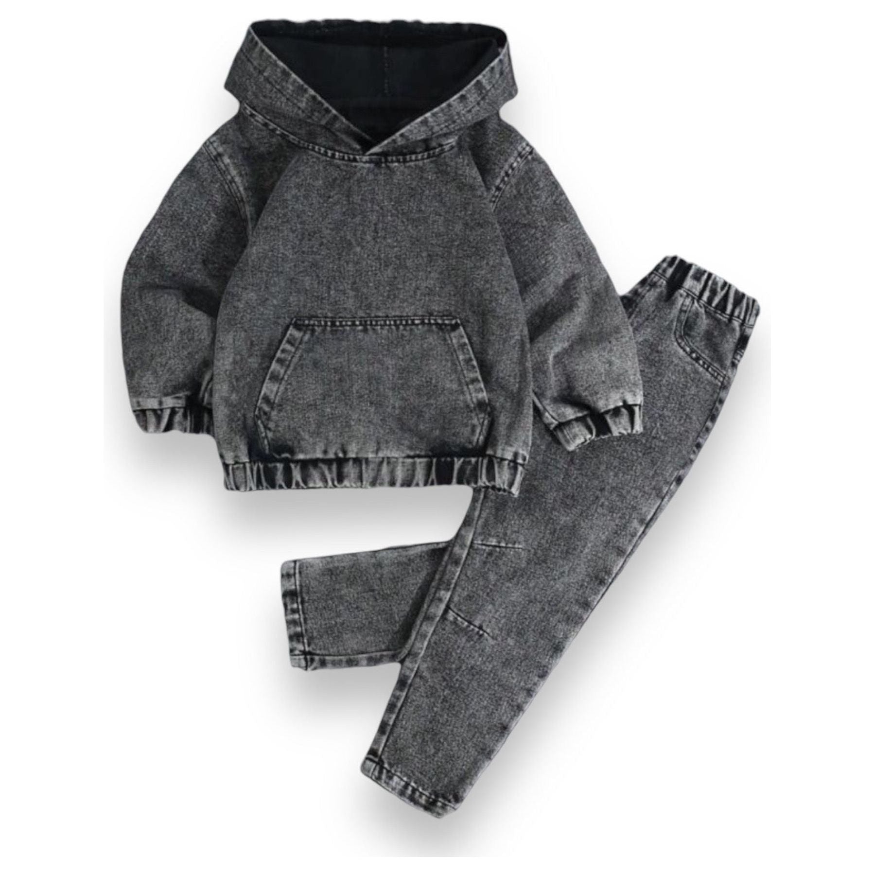 Boys” Black Denim Set