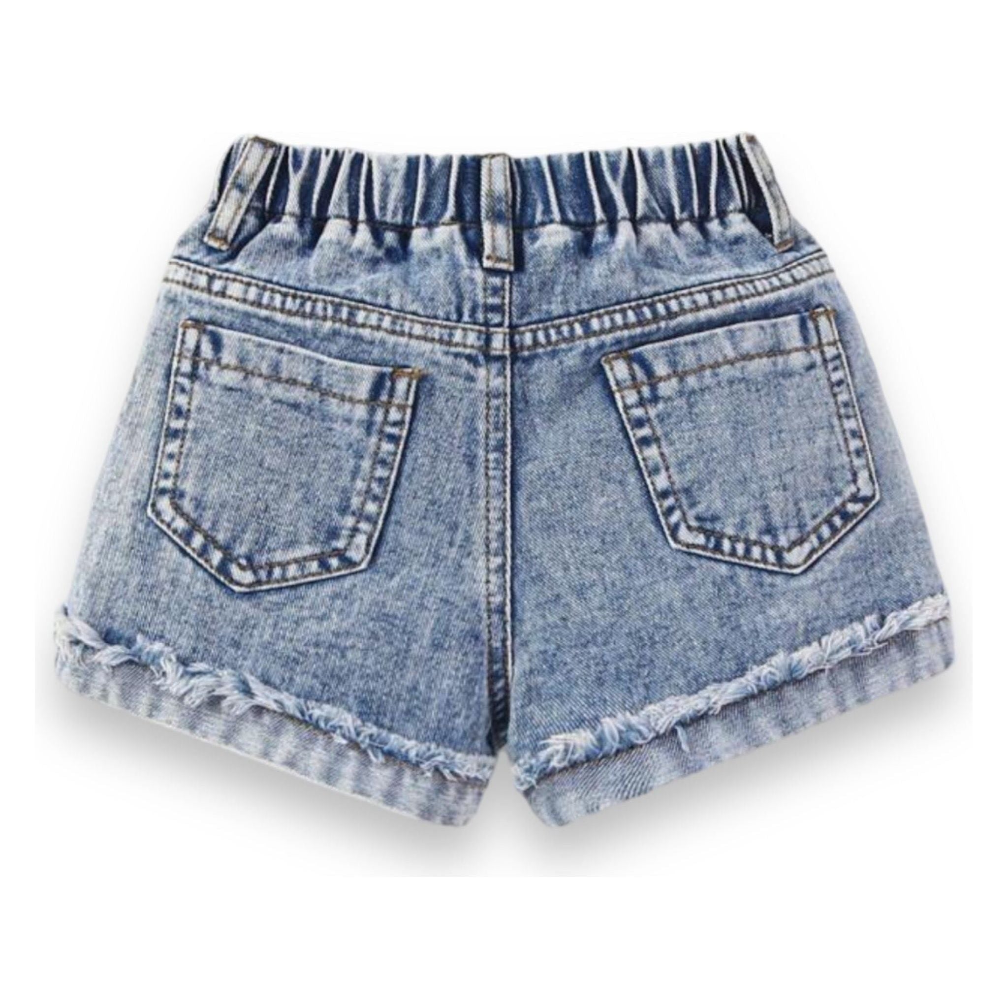 Denim Shorts with Hearts
