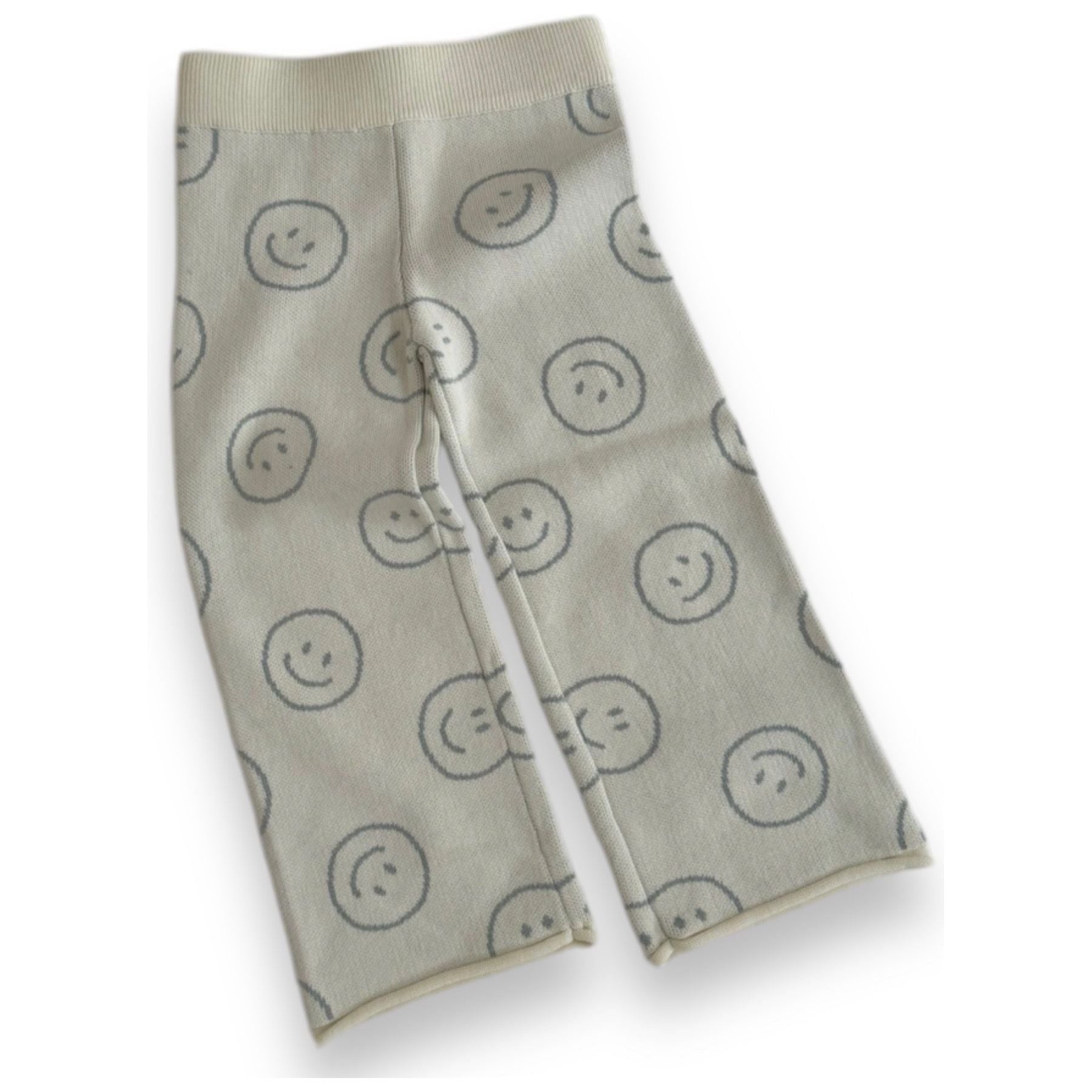 Wide Leg Smiley Pants