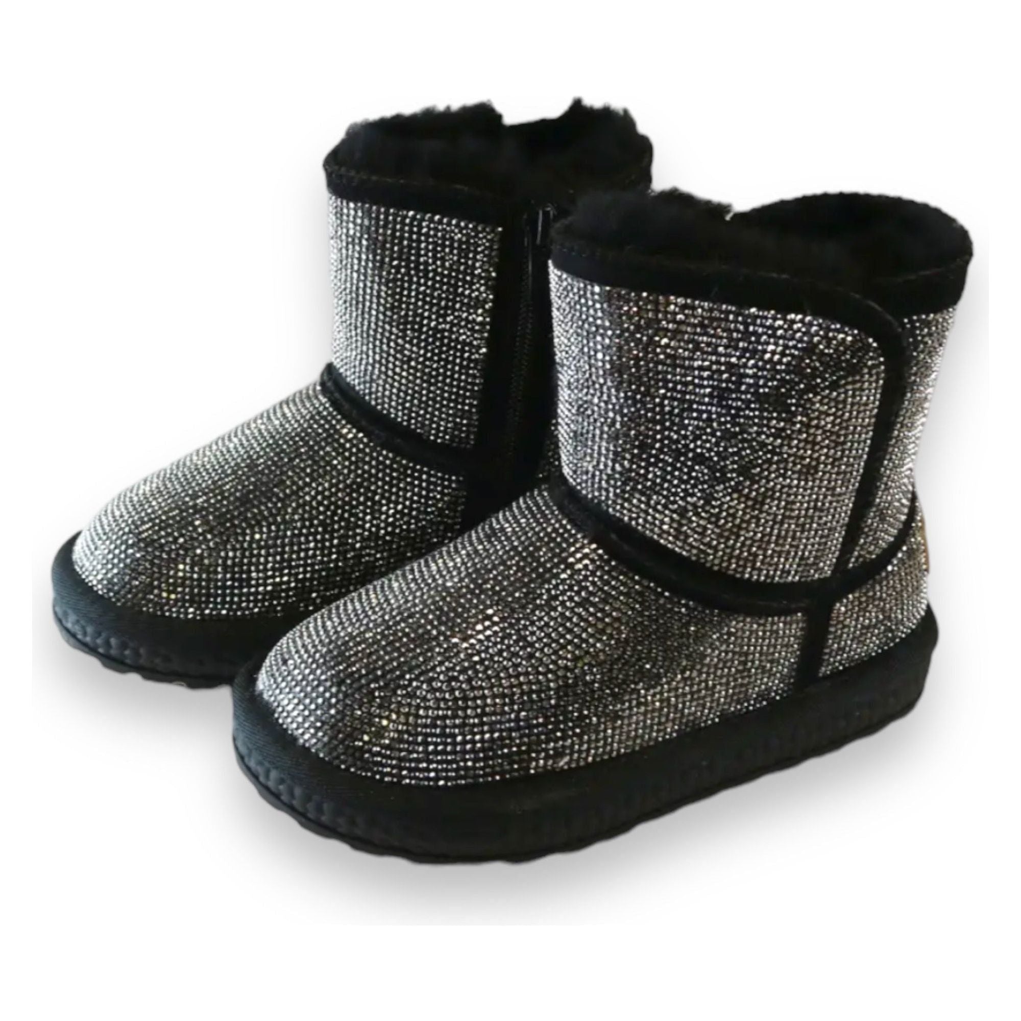 Girls Handcraft Holographic
Rhinestone Boots