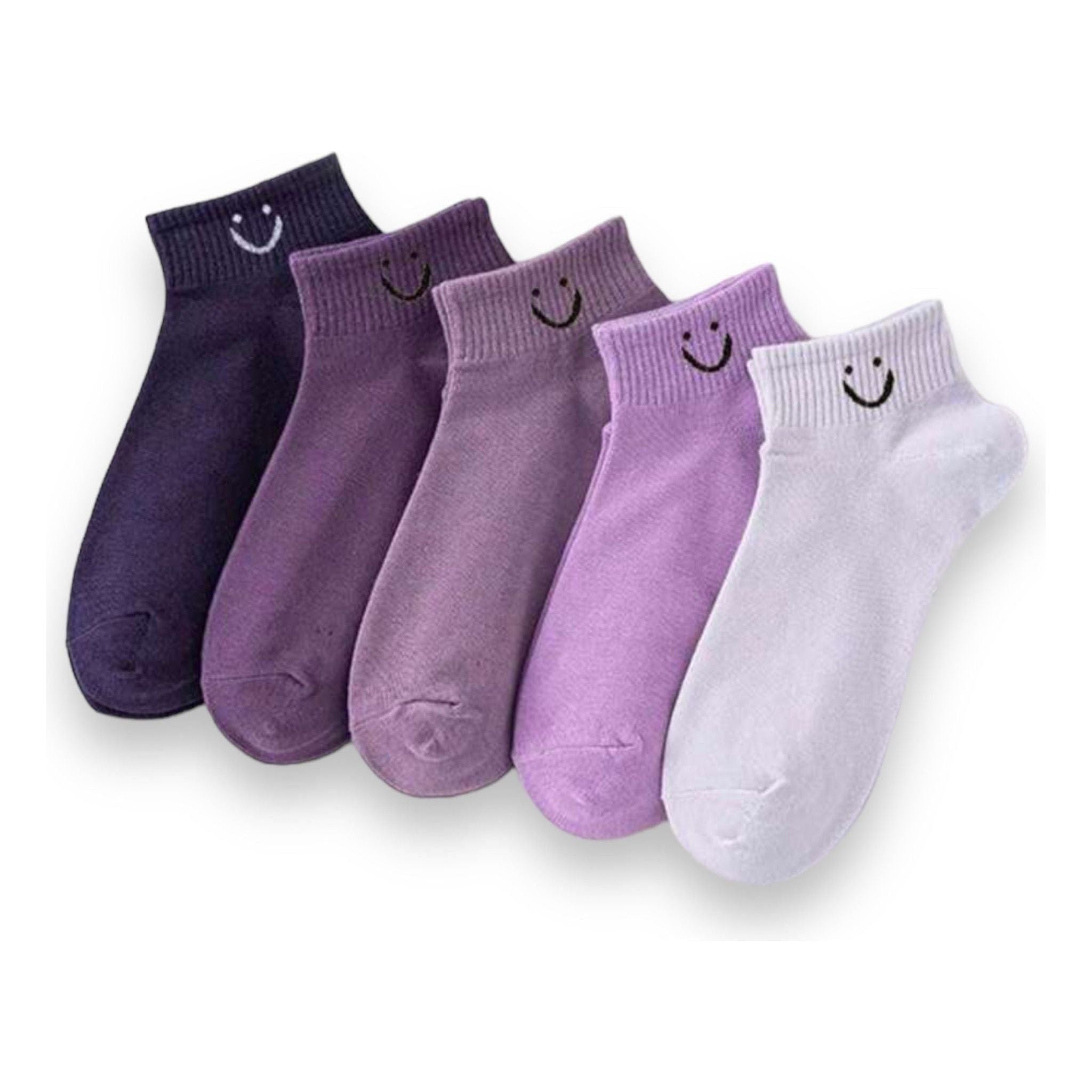 Smiley Face Crew Socks (5pair)