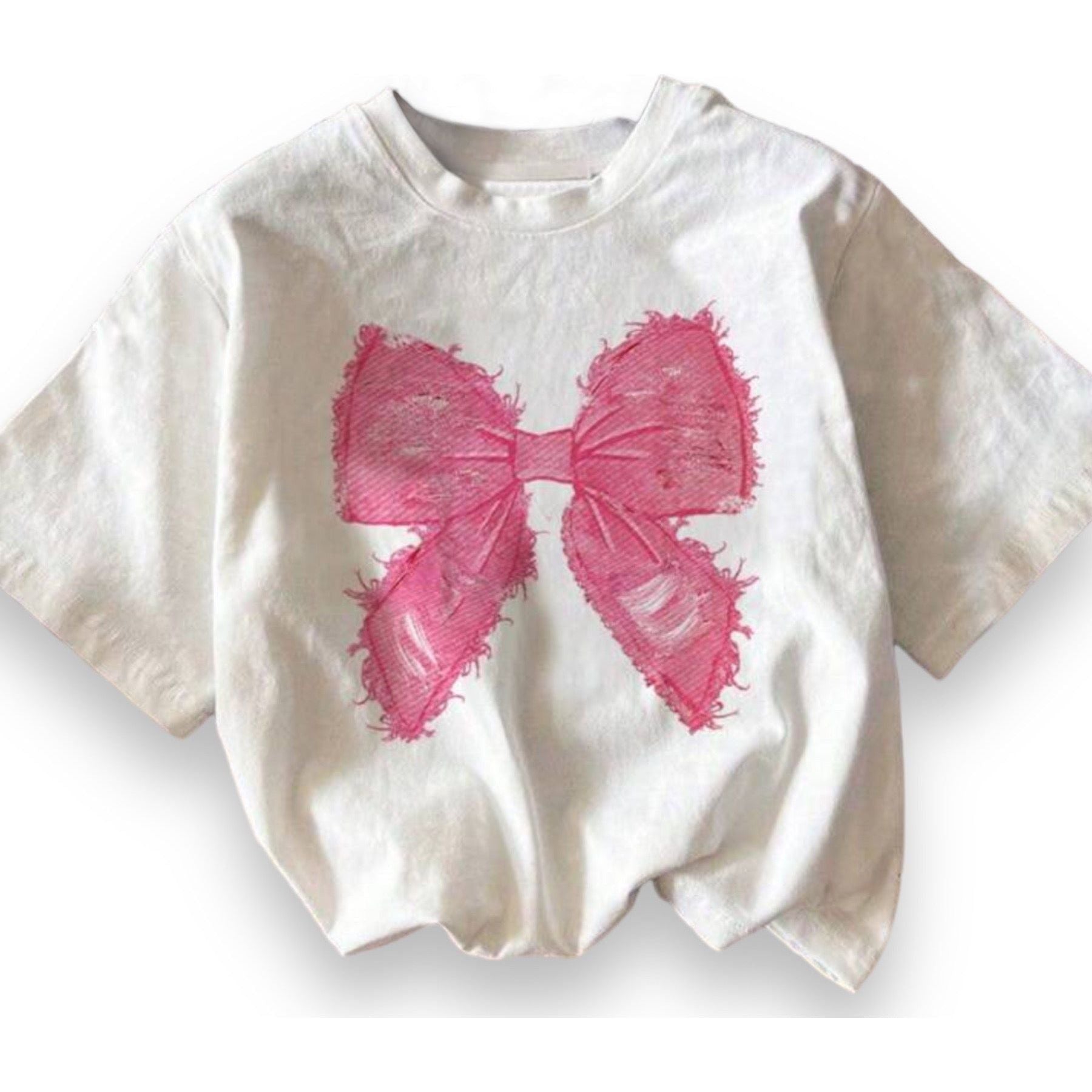 Distressed Bow Shirt