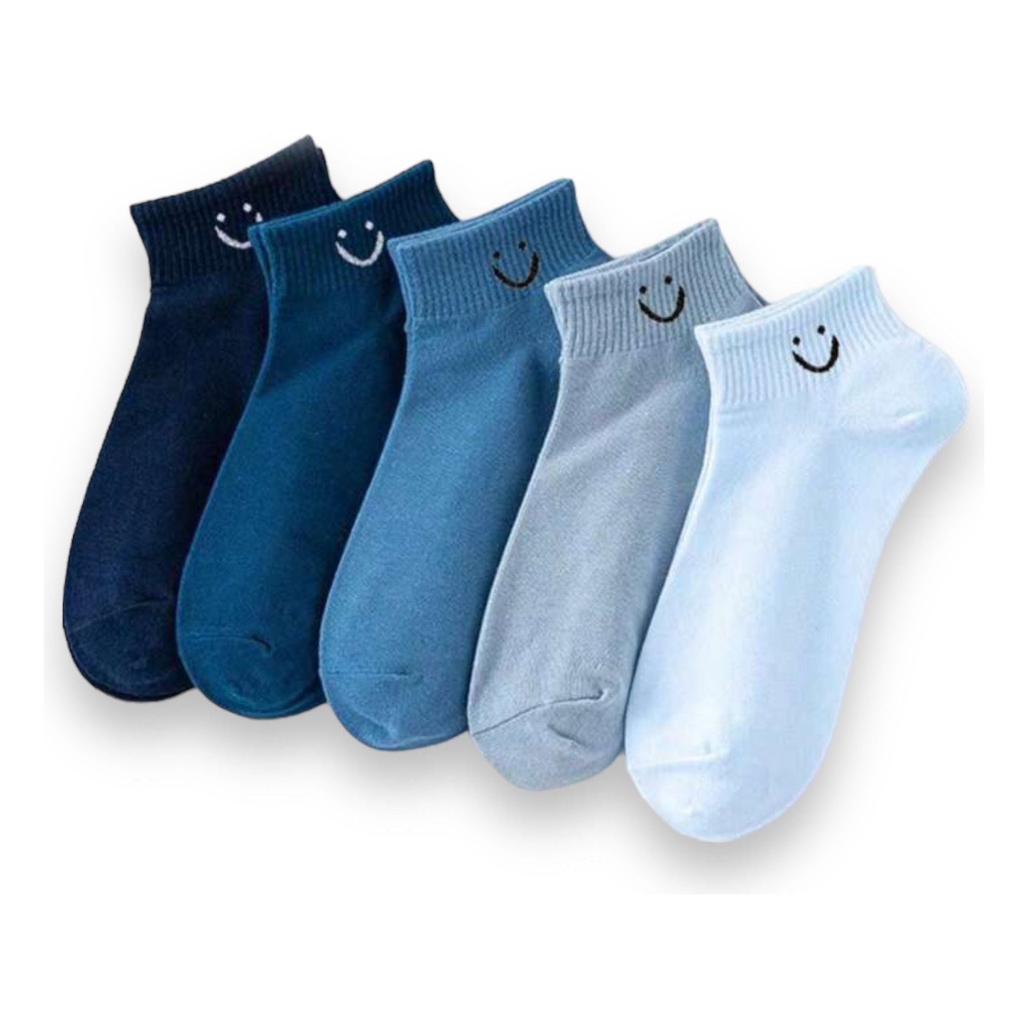 Smiley Face Crew Socks (5pair)
