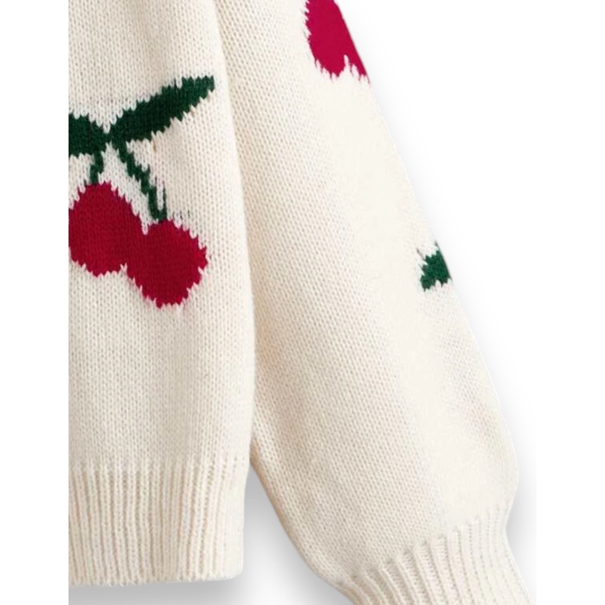 Girls’ Cherry Cardigan Sweater