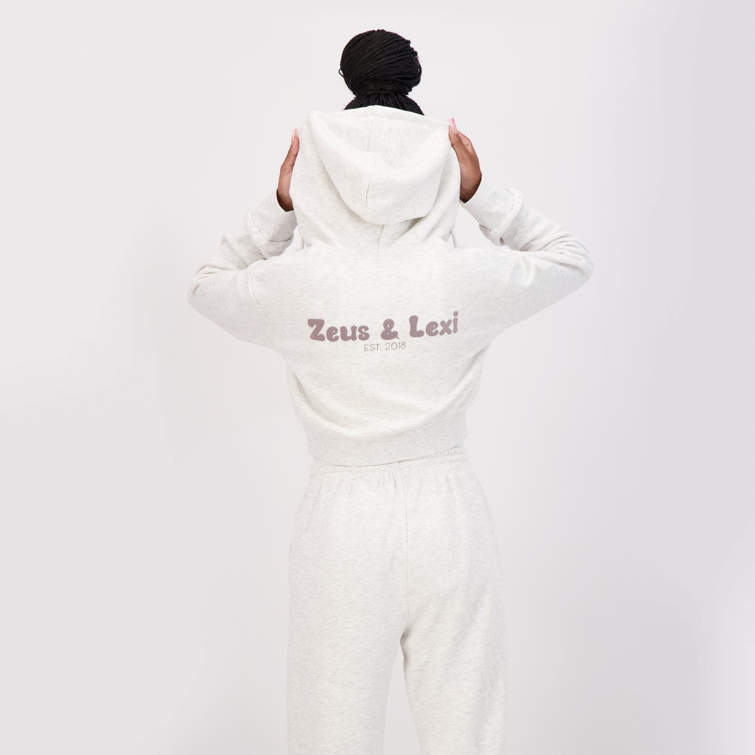 Cropped Zip Up Hoodie