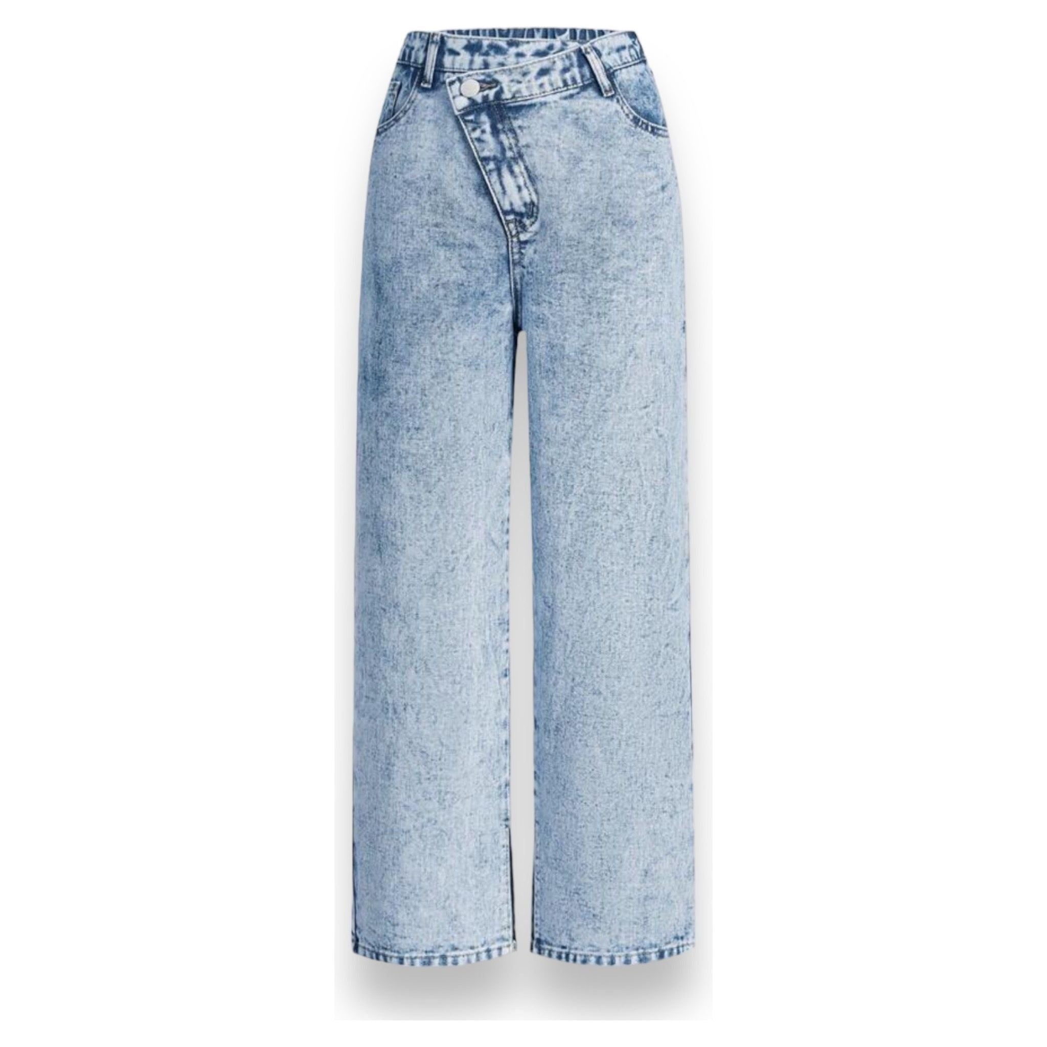 Wide Leg Asymmetrical Jeans