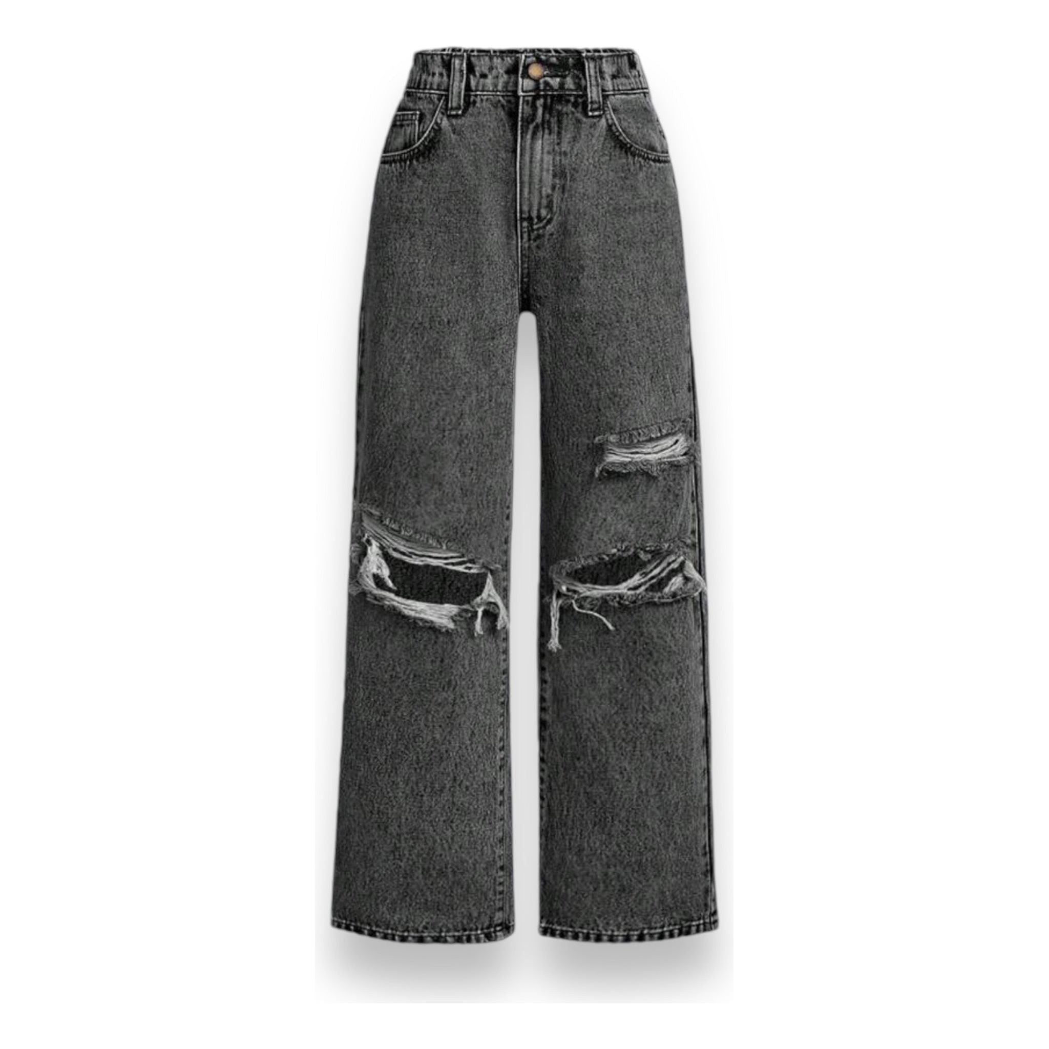 Distressed Wide Leg Jeans