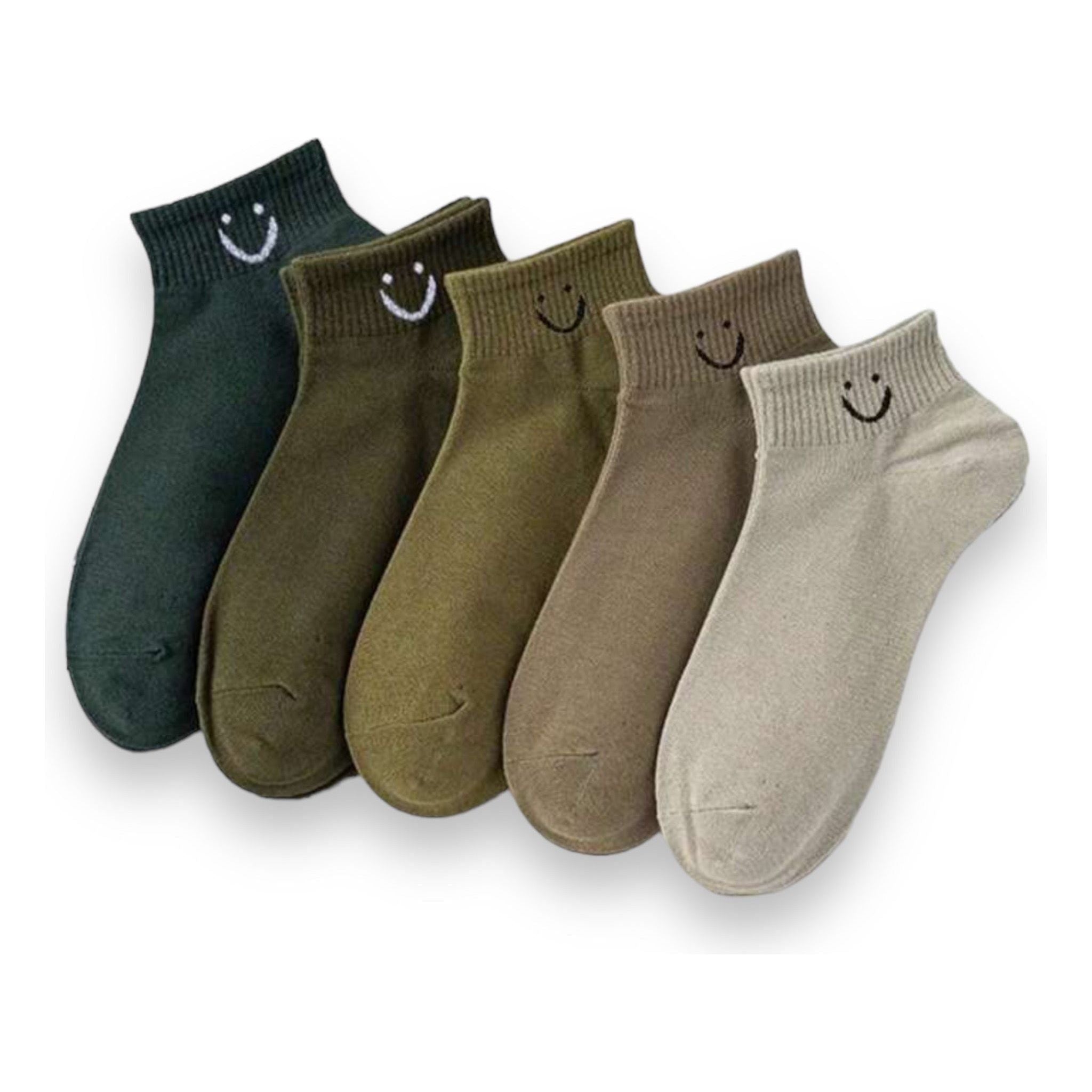 Smiley Face Crew Socks (5pair)