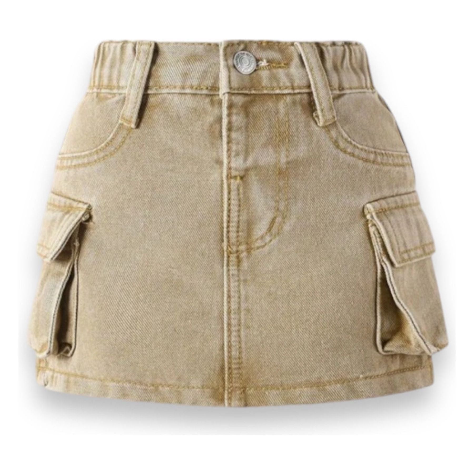Denim Cargo Skirt