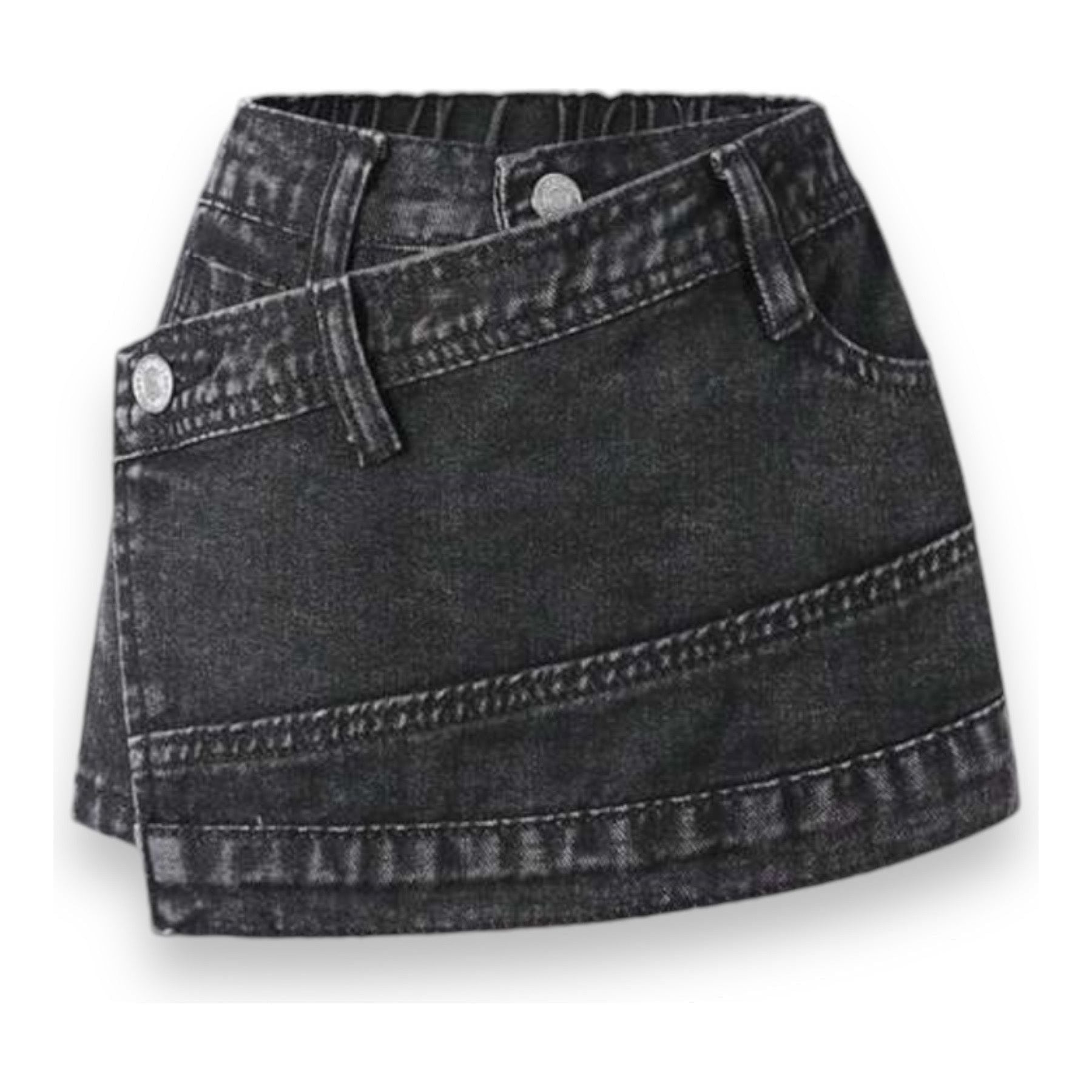 Denim Asymmetrical Skort