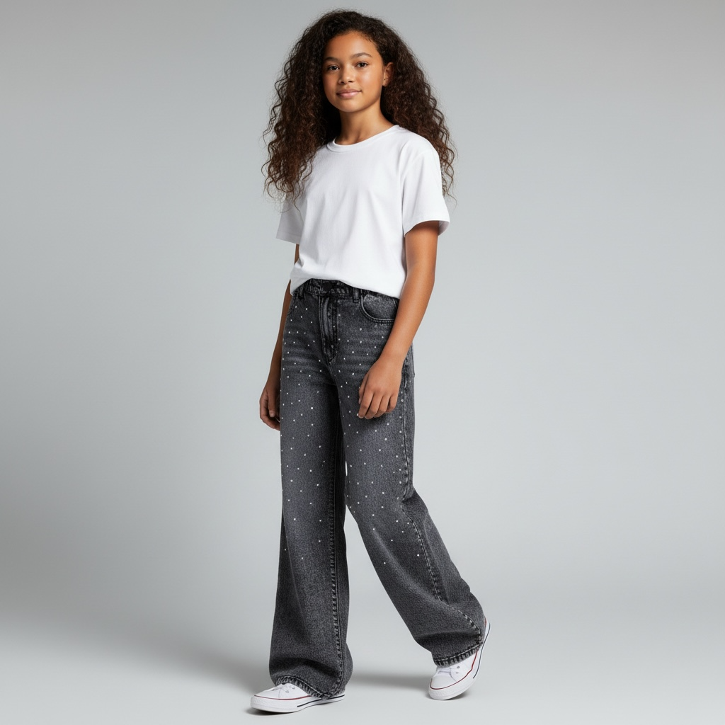 Rhinestone Teen Jeans