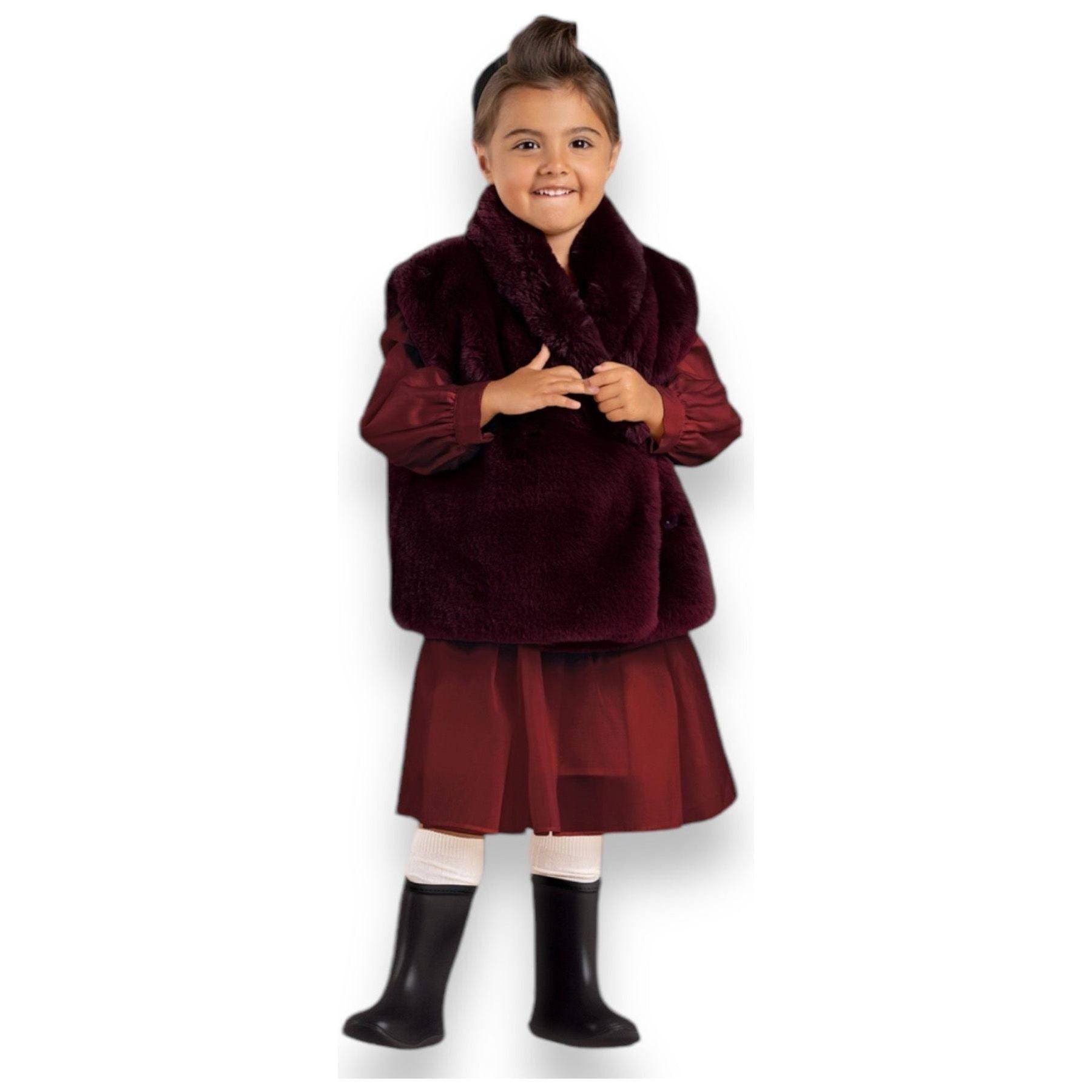 Kids Faux Fur Vest