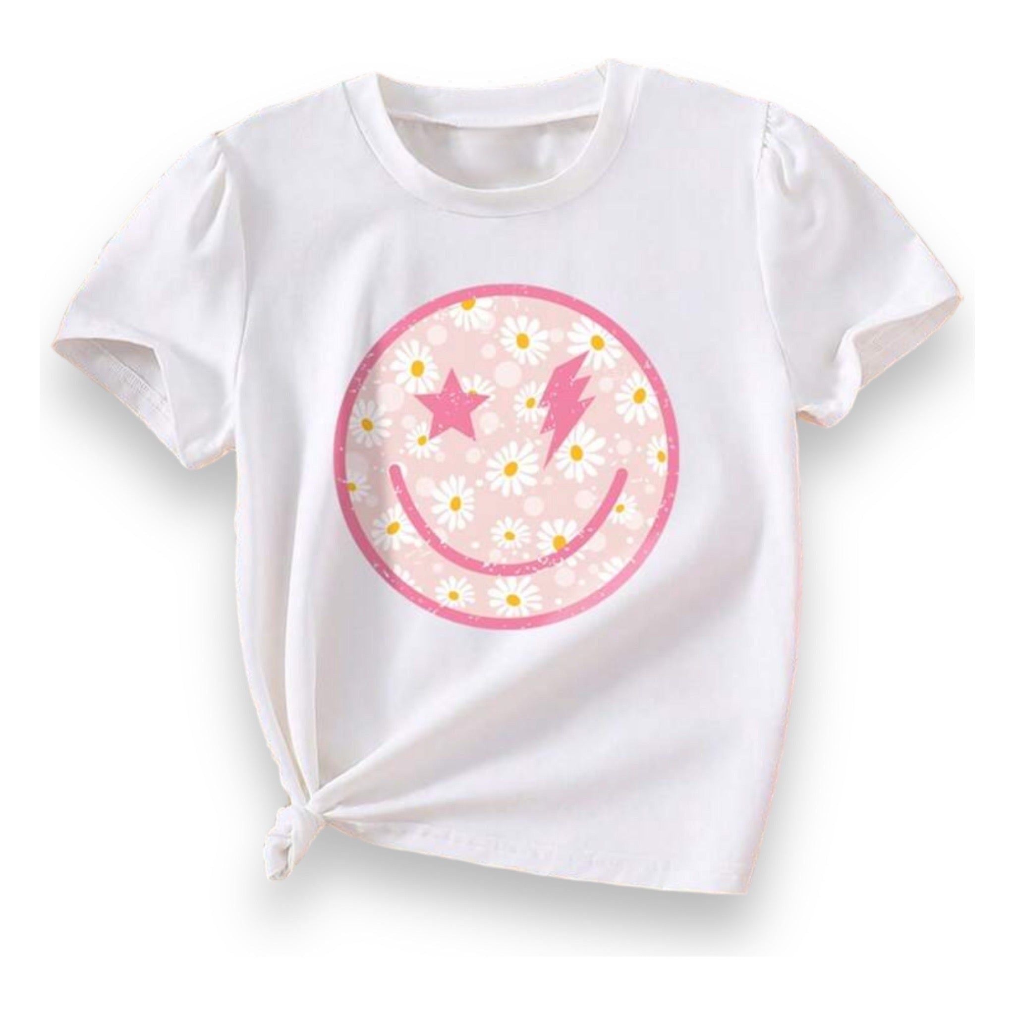 Floral Smiley Face T-shirt