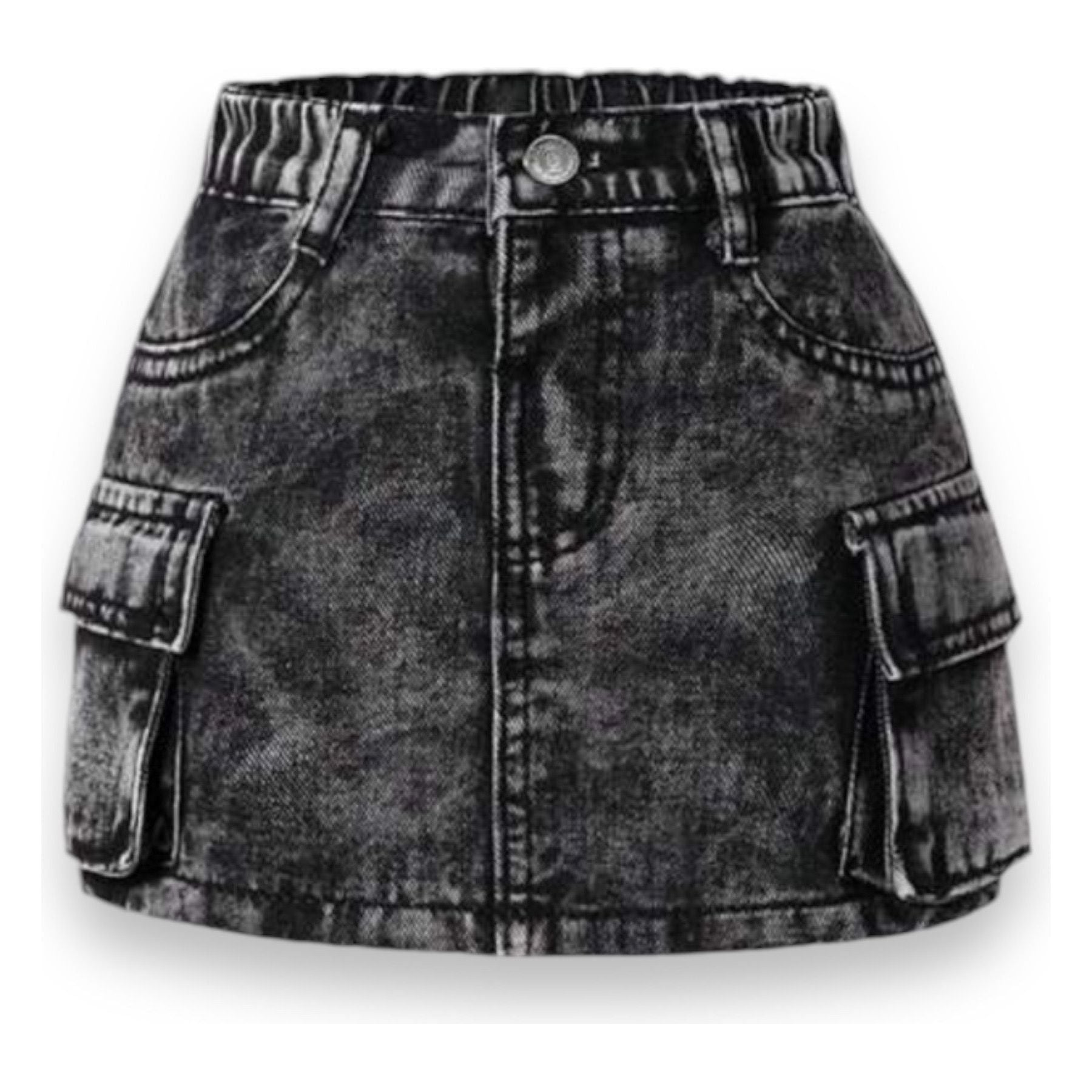 Denim Cargo Skirt
