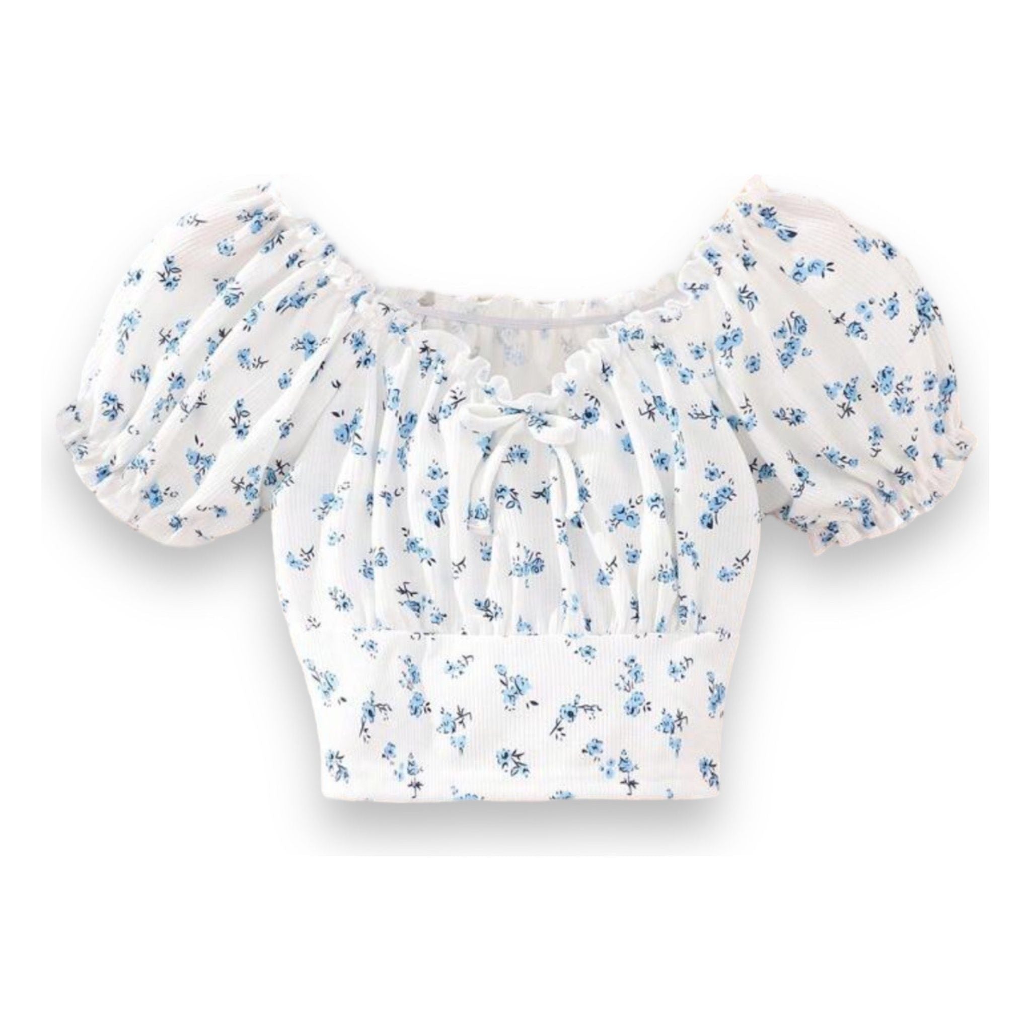Kids’ Floral Print Smocked Top
