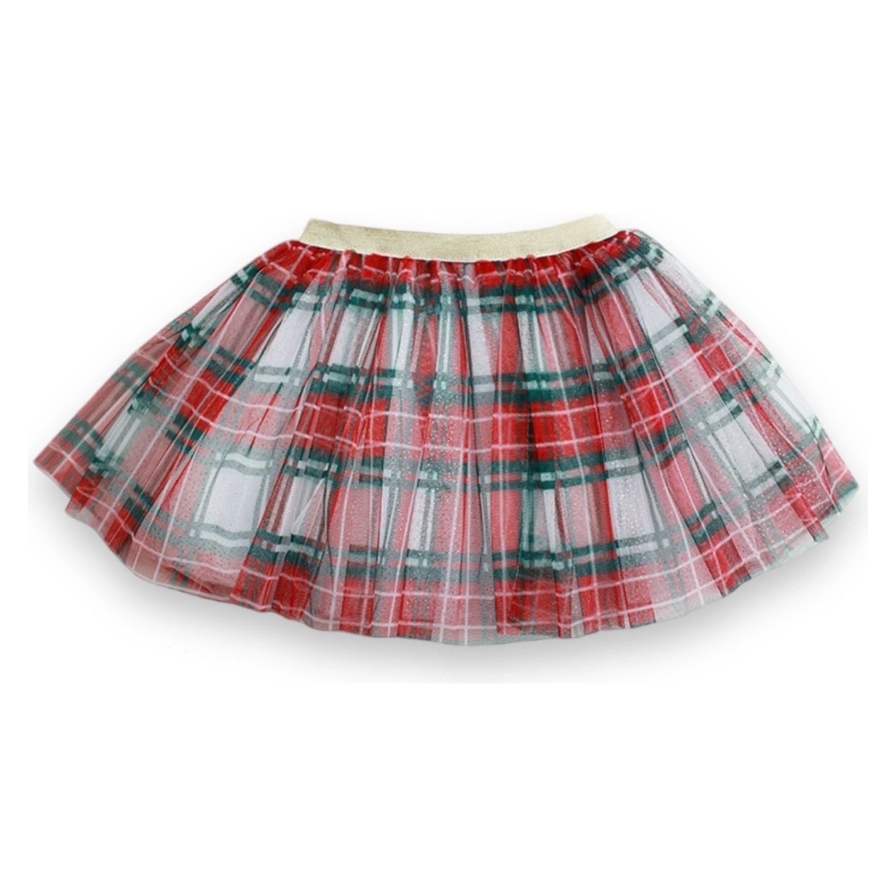 Plaid Tulle Skirt