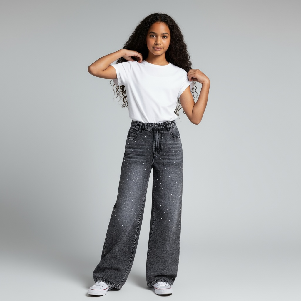 Rhinestone Teen Jeans
