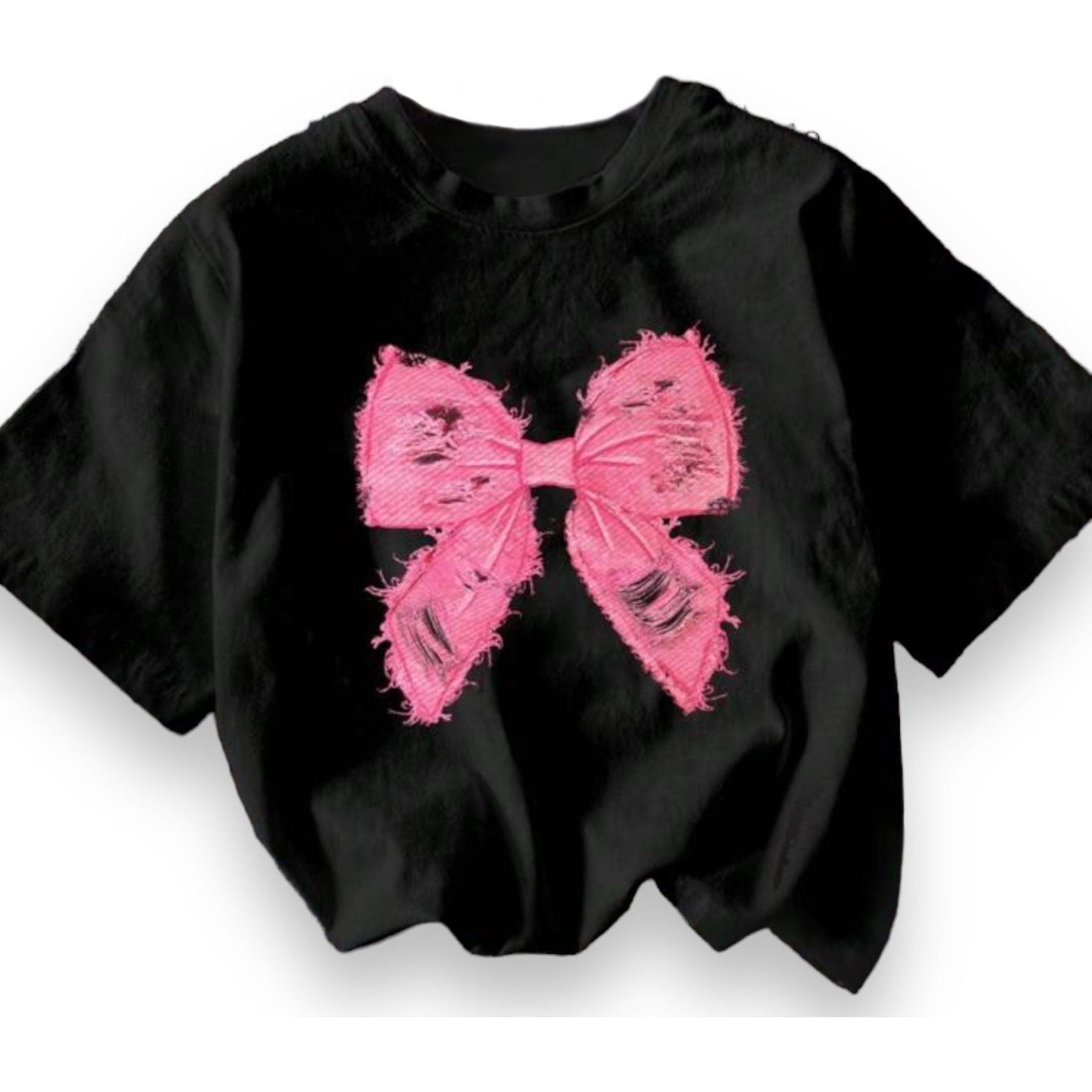 Distressed Bow Shirt