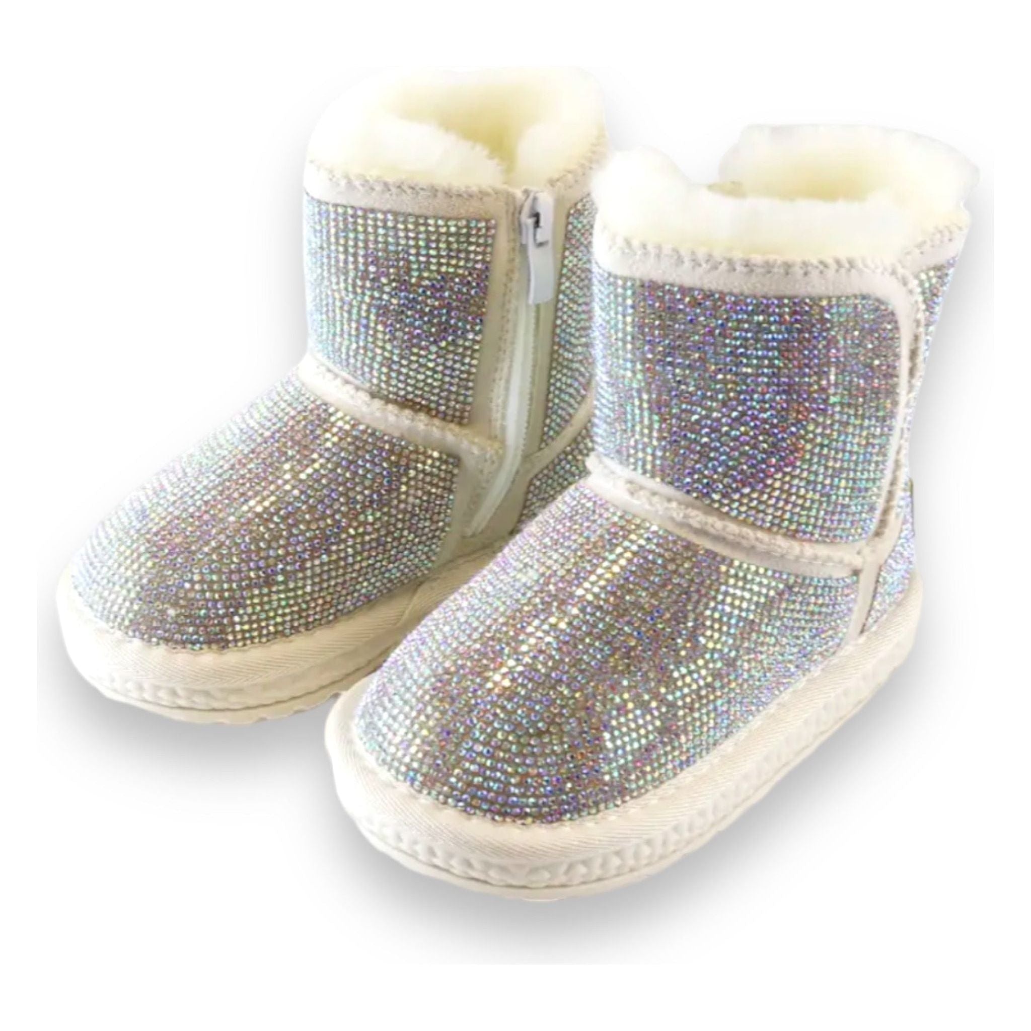 Girls Handcraft Holographic
Rhinestone Boots