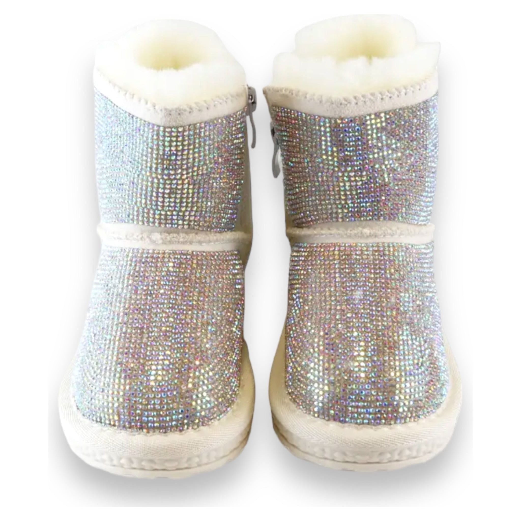 Girls Handcraft Holographic
Rhinestone Boots