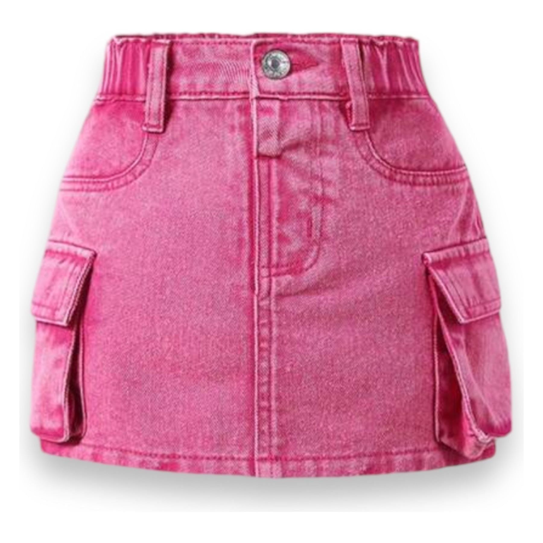 Denim Cargo Skirt