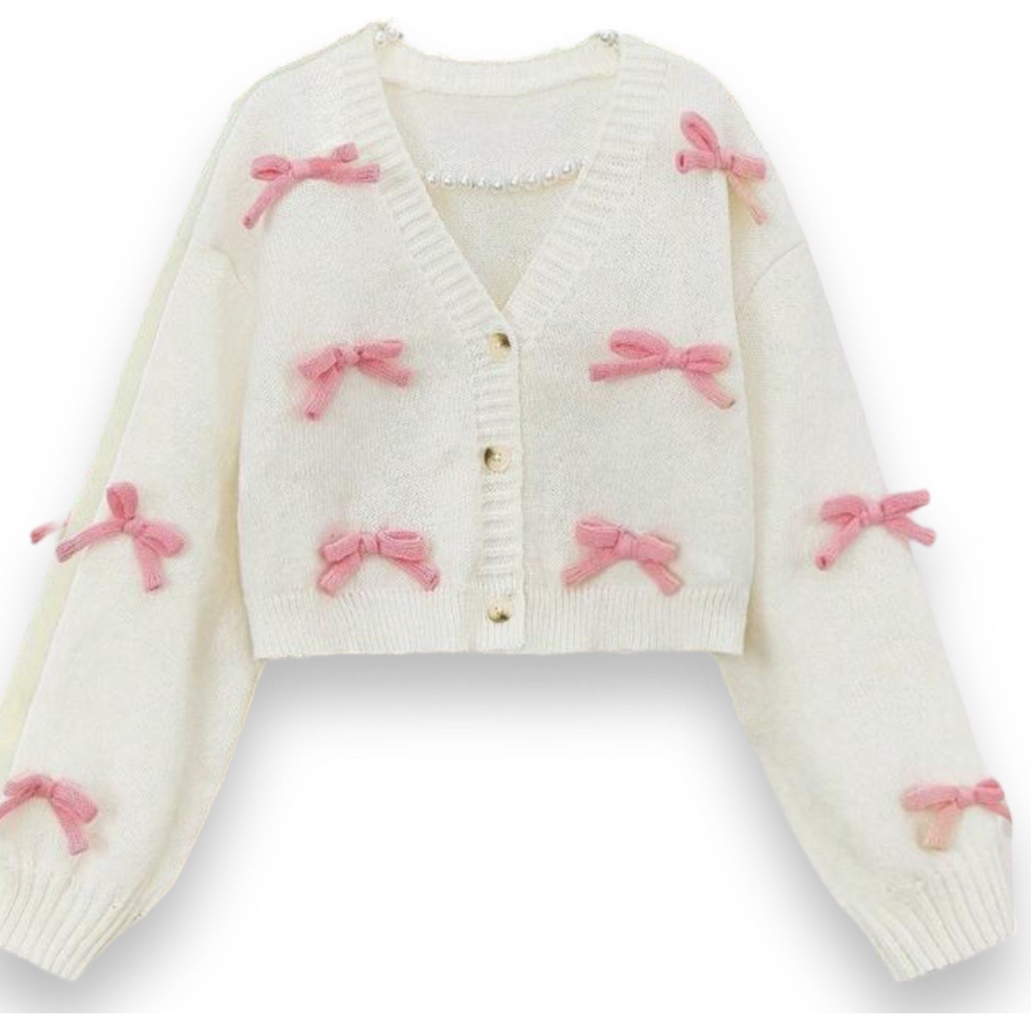 Pink Bow Cardigan