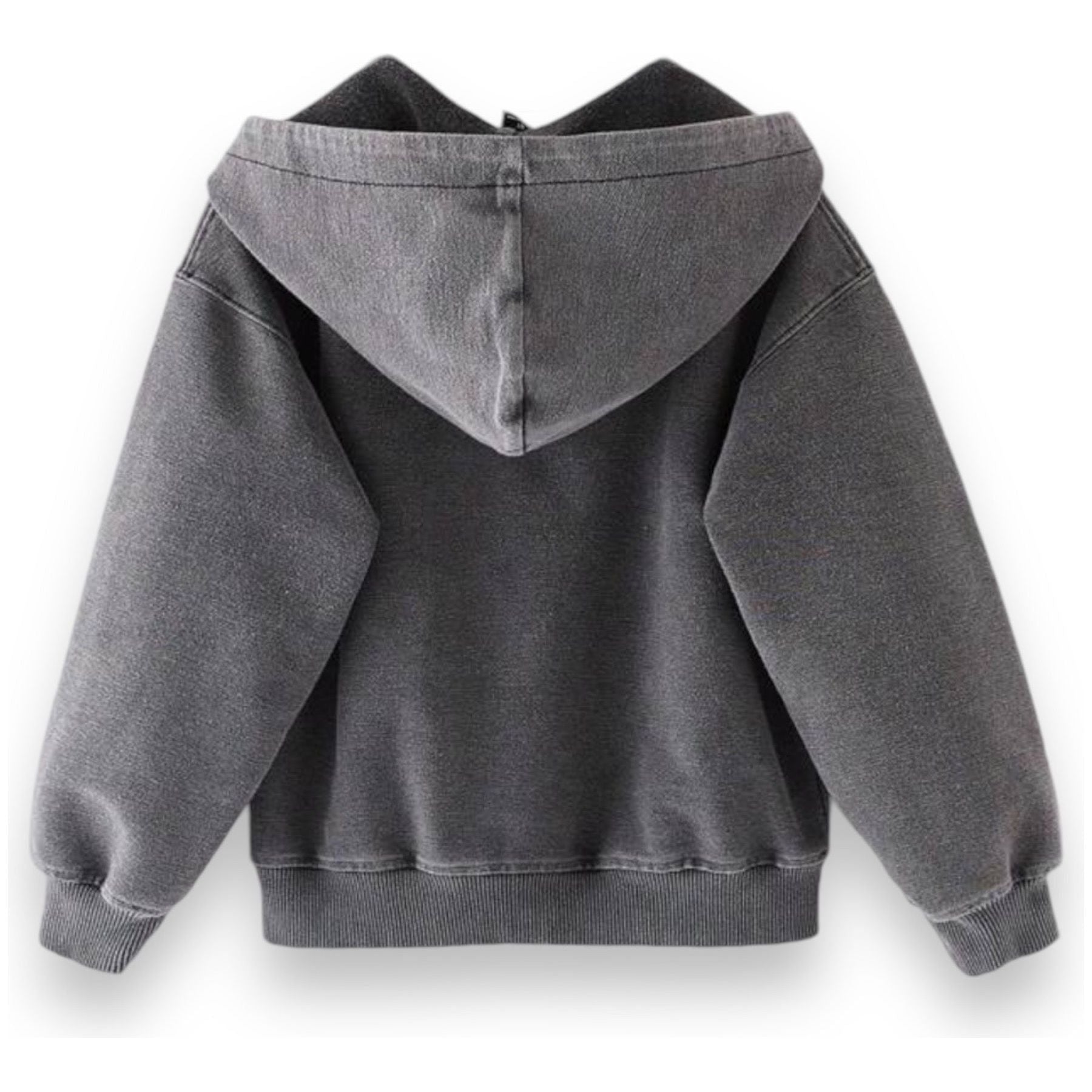 Star Distressed Zip-up Hoodie