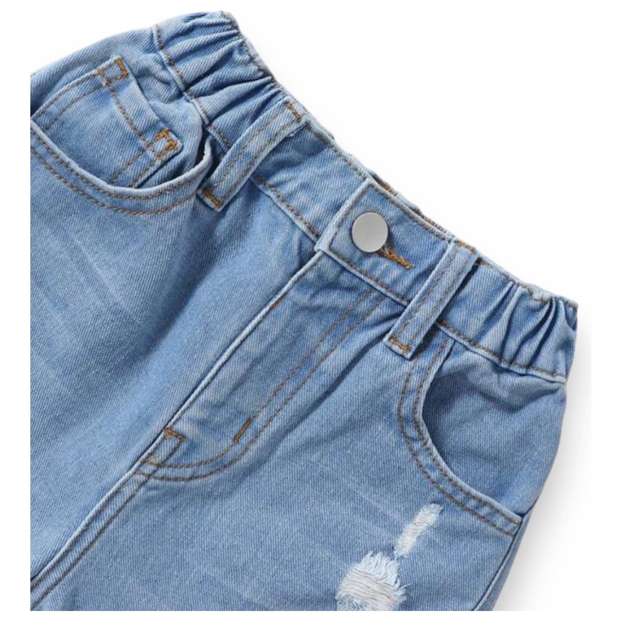 Distressed “mom” Jeans