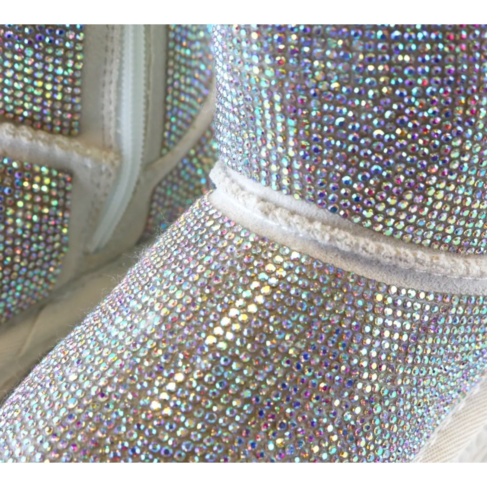 Girls Handcraft Holographic
Rhinestone Boots
