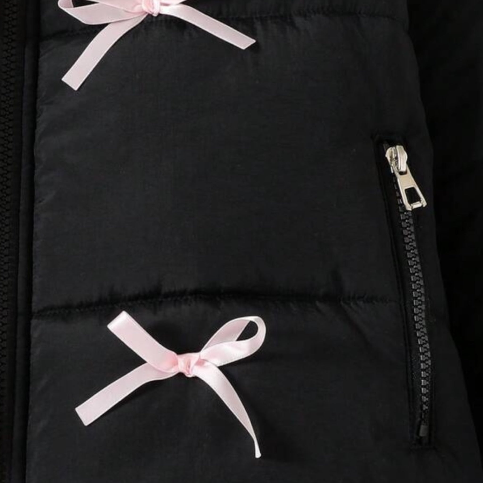 Pink Bow Signature Puffer Jacket