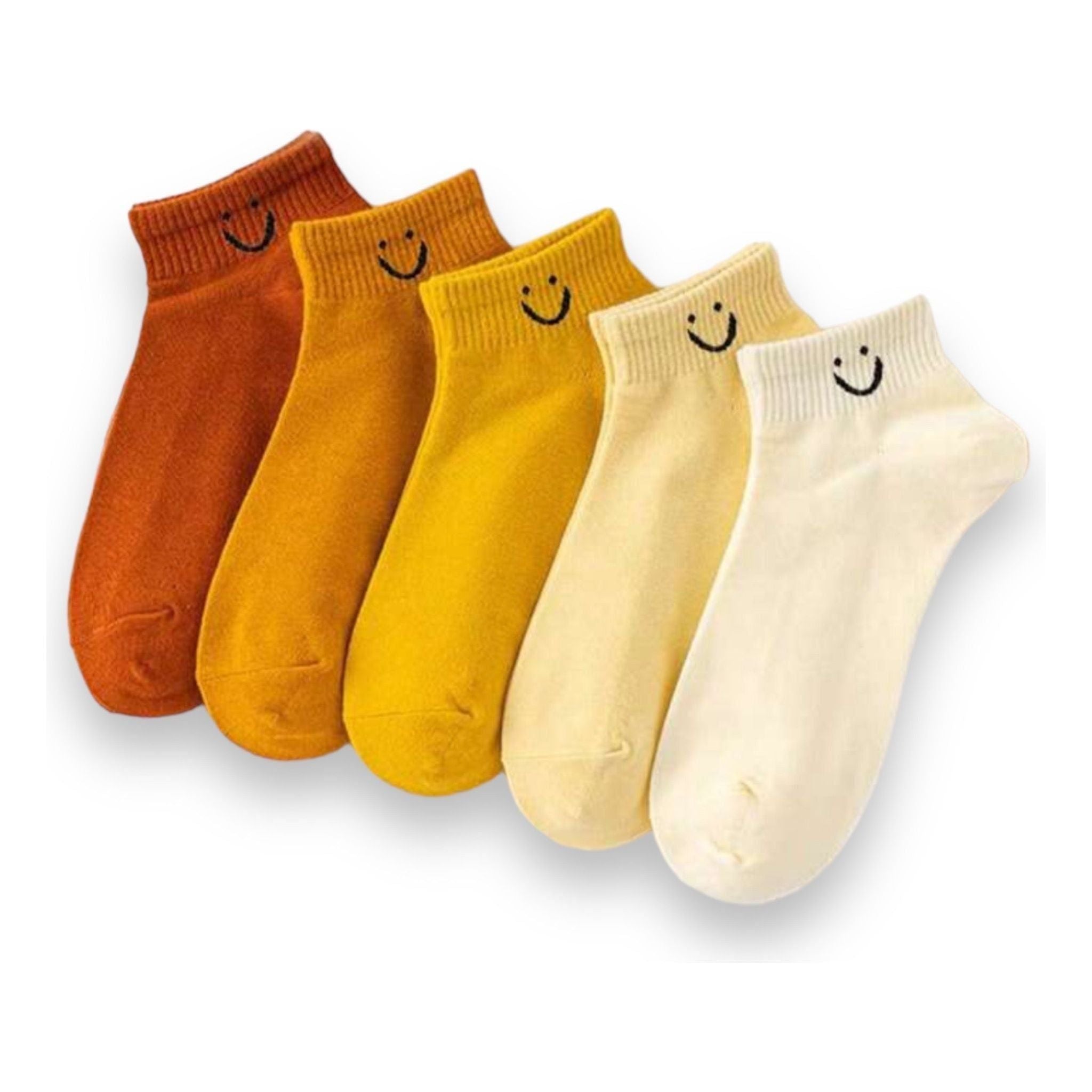 Smiley Face Crew Socks (5pair)