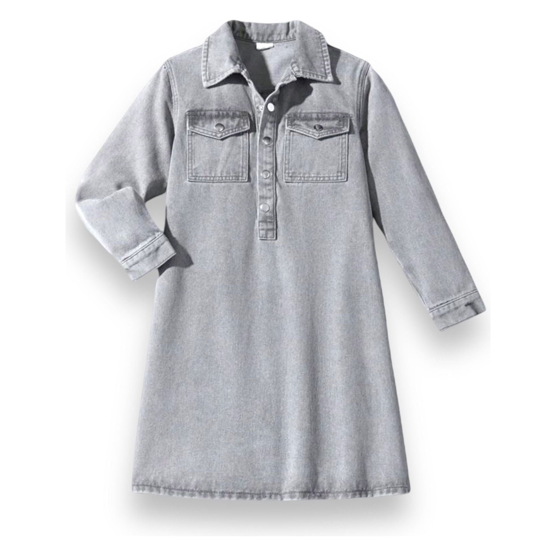 Grey Denim Dress