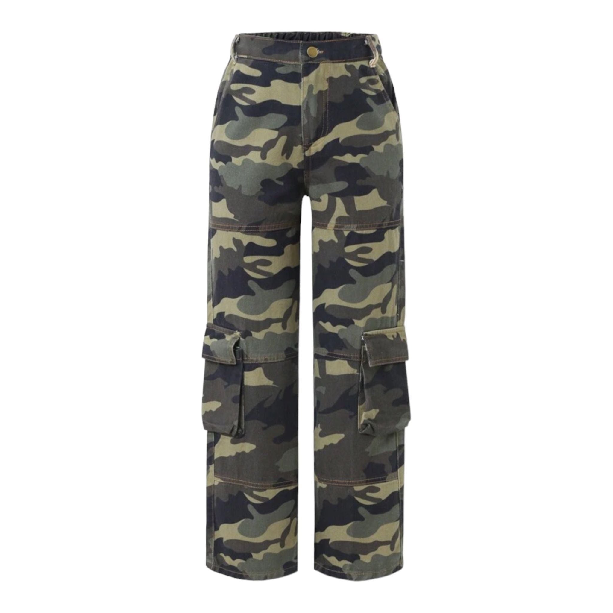 Girls Camo Cargo Pants