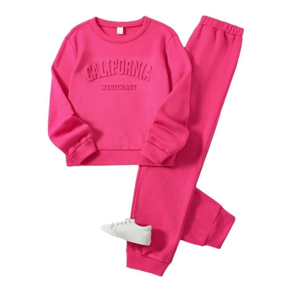 Girls Embossed Sweatsuit