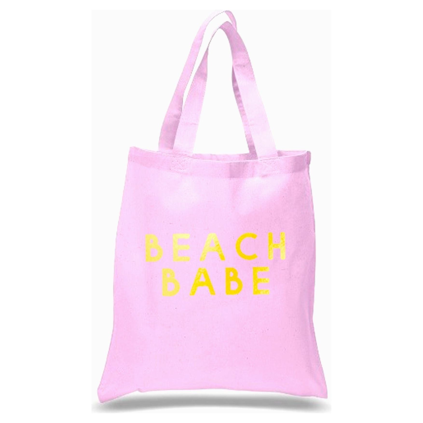 Beach Babe Gold in Pink Beach Bag