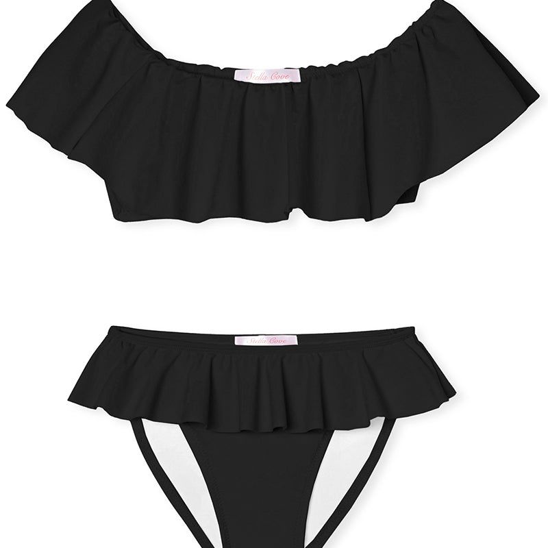 Black Ruffle Bikini for Girls