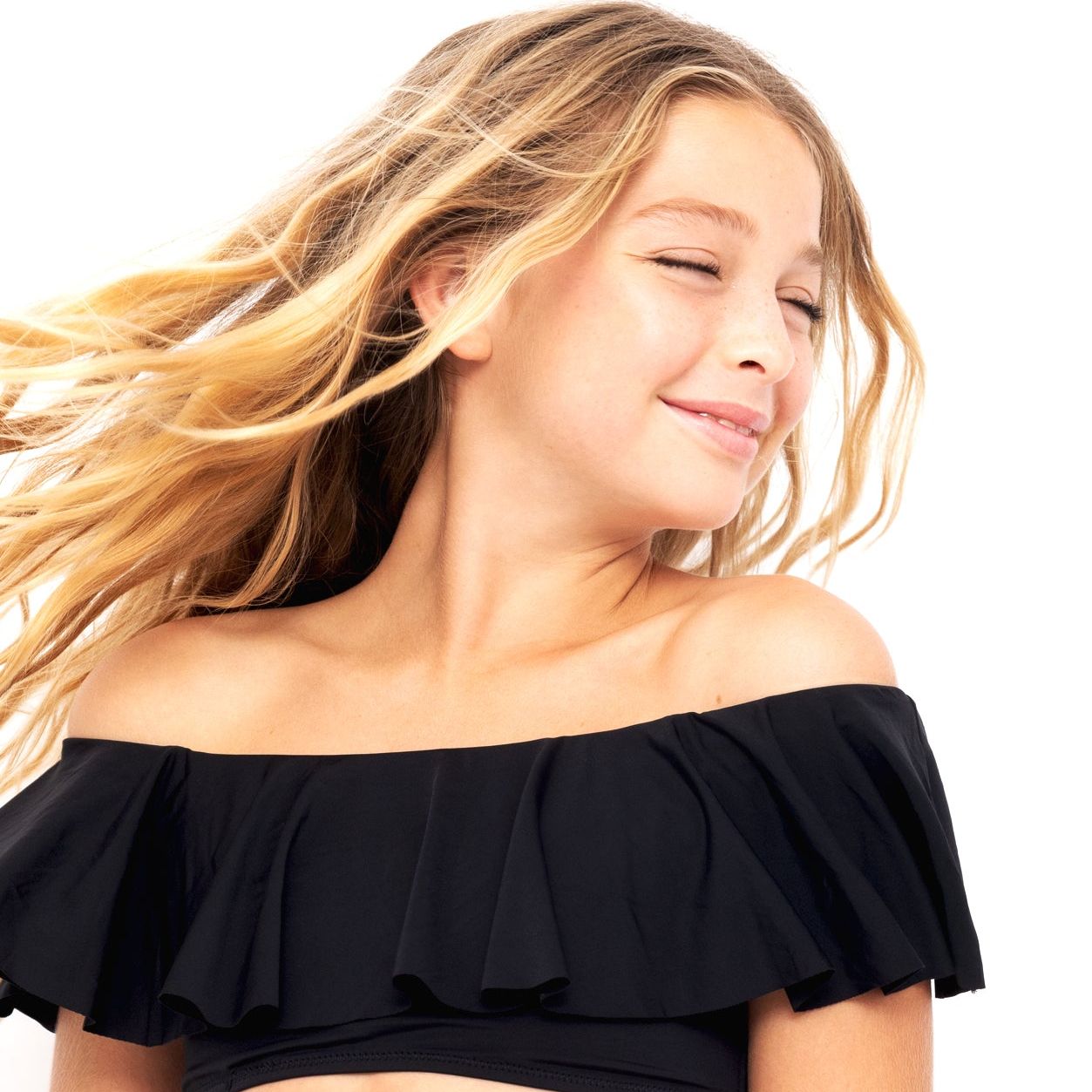 Black Ruffle Bikini for Girls