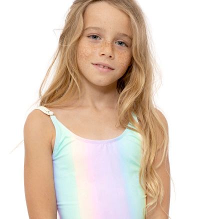 Rainbow Adjustable Straps Swimsuit